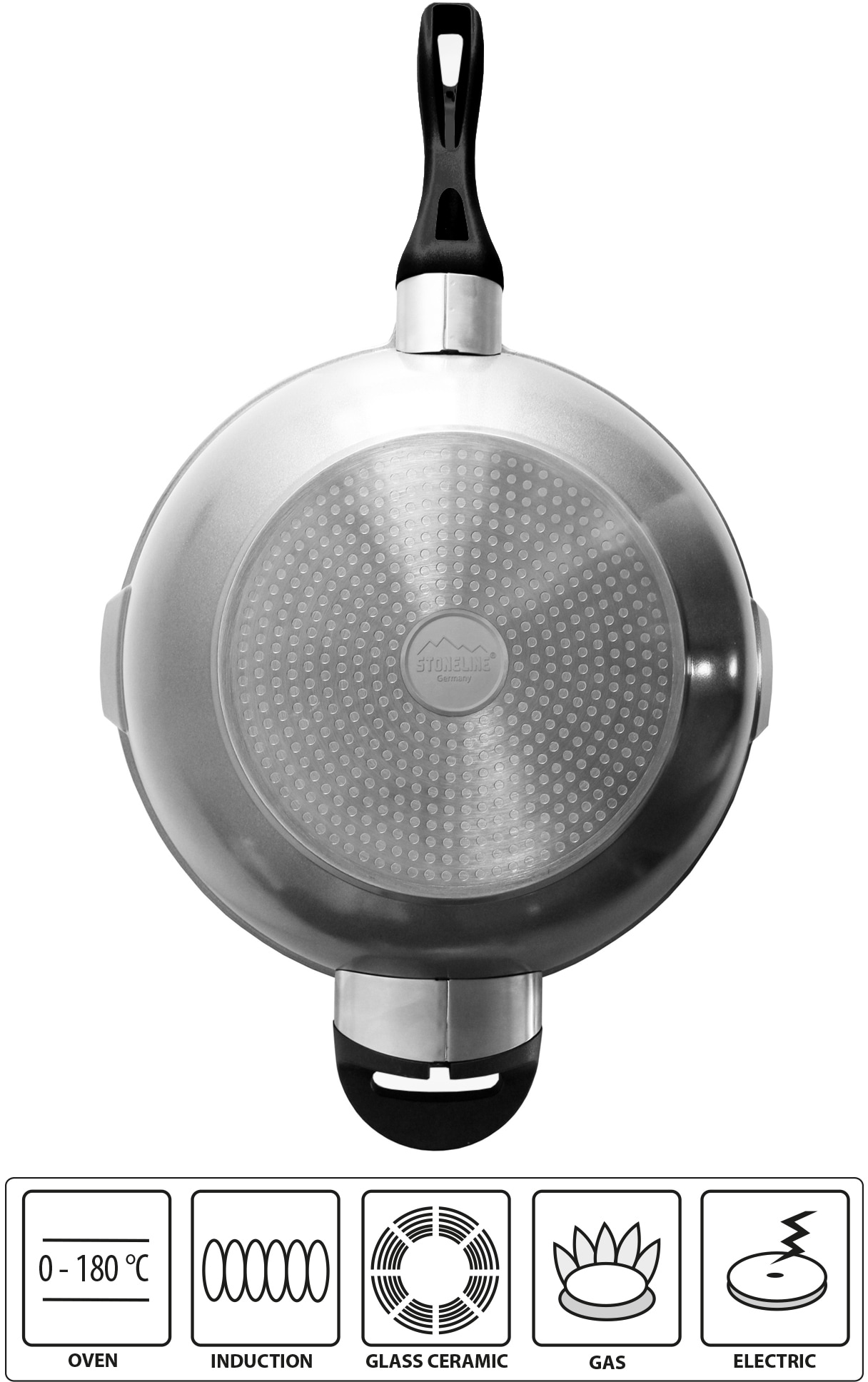 STONELINE Wok »Future«, Aluminiumguss, Ø 32 cm, abnehmbare Griffe, Induktion