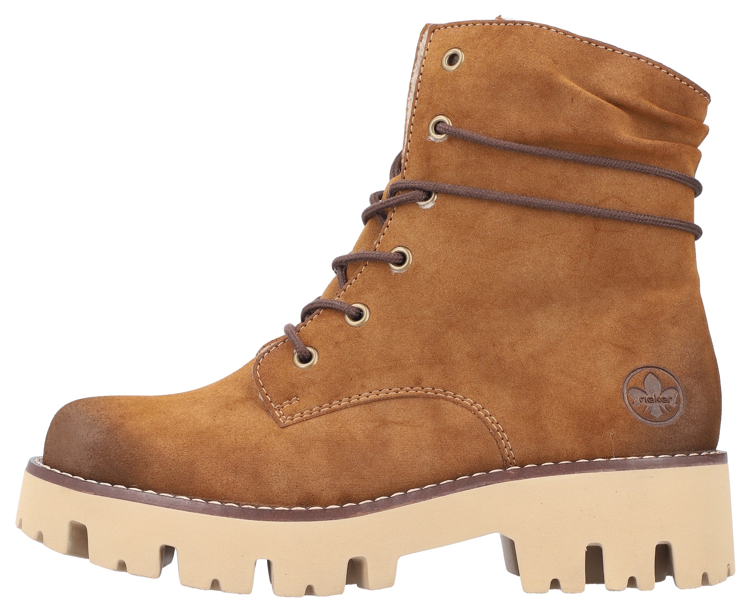 Rieker Winterstiefelette, Schnürboots, Winterboots, Profilsohle, mit Innenreissverschluss