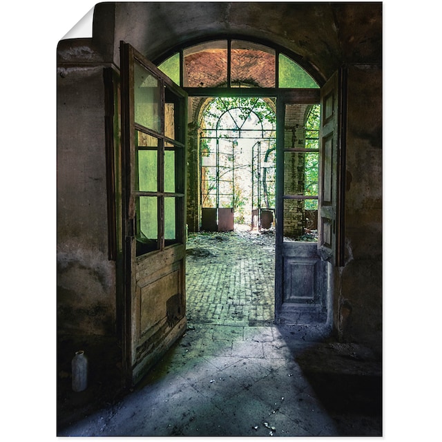 Grössen Tür - »Lost alte (1 versch. Fenster«, Place Leinwandbild, | & als Wandbild Artland Alubild, in Jelmoli-Versand Fenster Türen, Wandaufkleber oder Poster St.), online kaufen