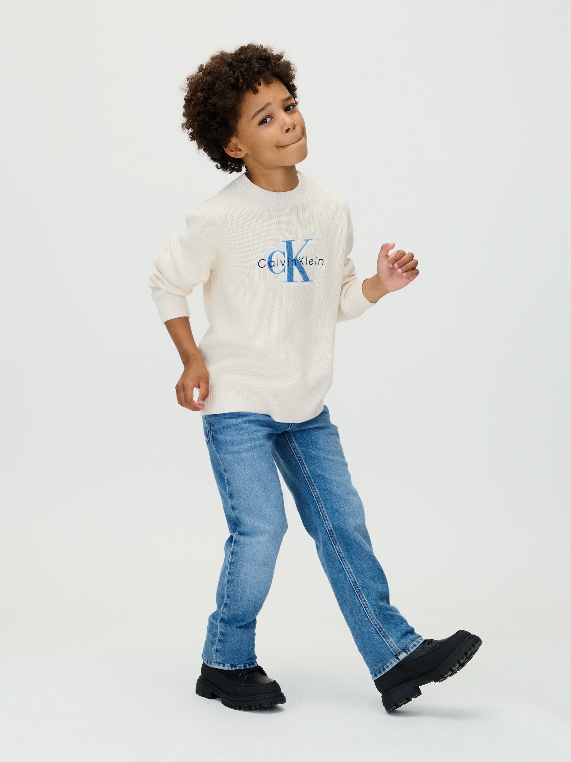 Calvin Klein Jeans Straight-Jeans »STRAIGHT«, für Kinder bis 16 Jahre, used-Look