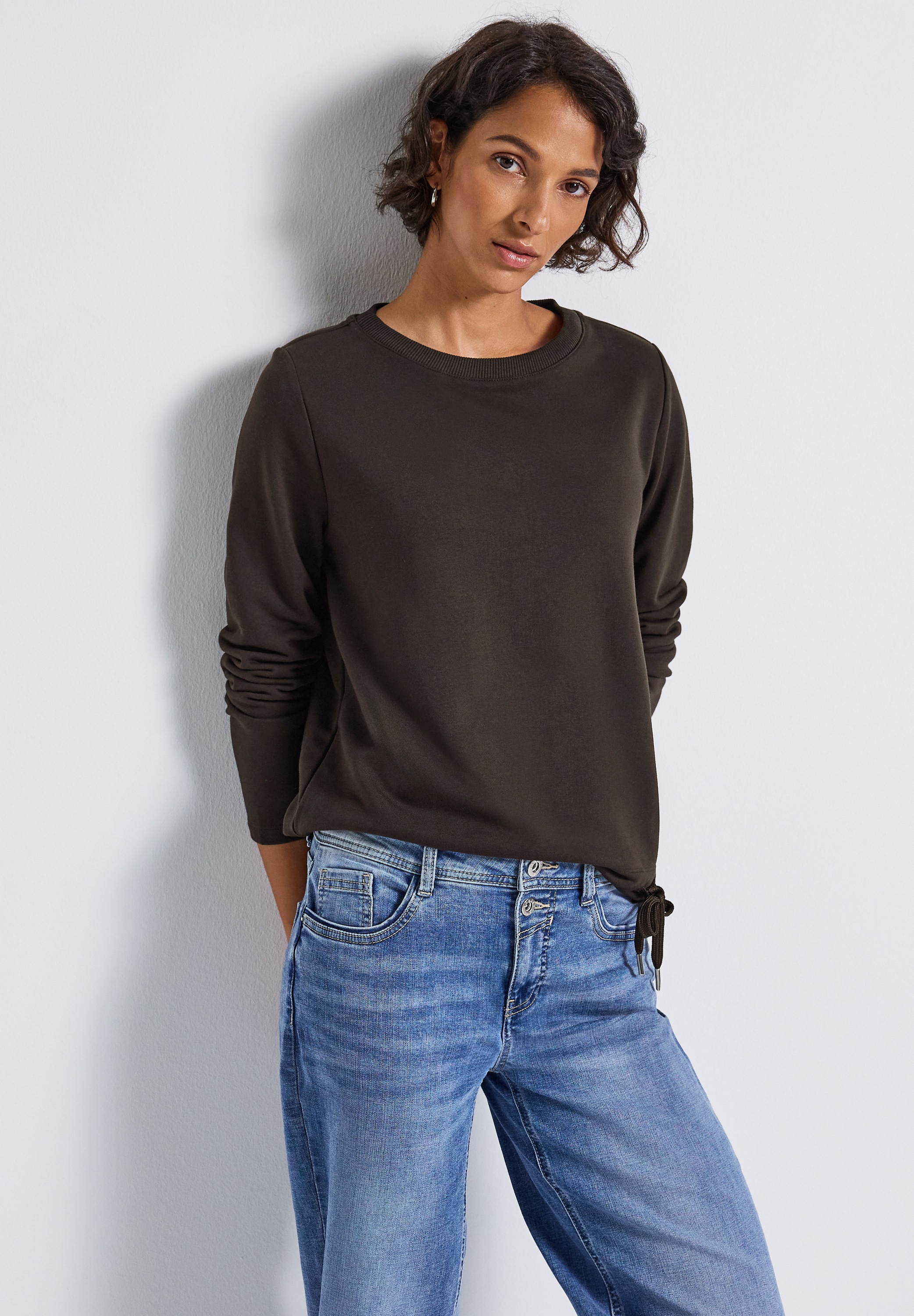 STREET ONE Sweatshirt, mit Tunnelzug am Saum