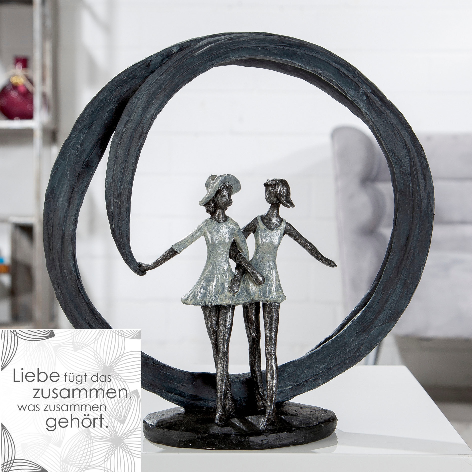 Jelmoli-Versand Dekofigur bestellen Casablanca grau/silber«, by Gilde »Skulptur grau than online friends, More |
