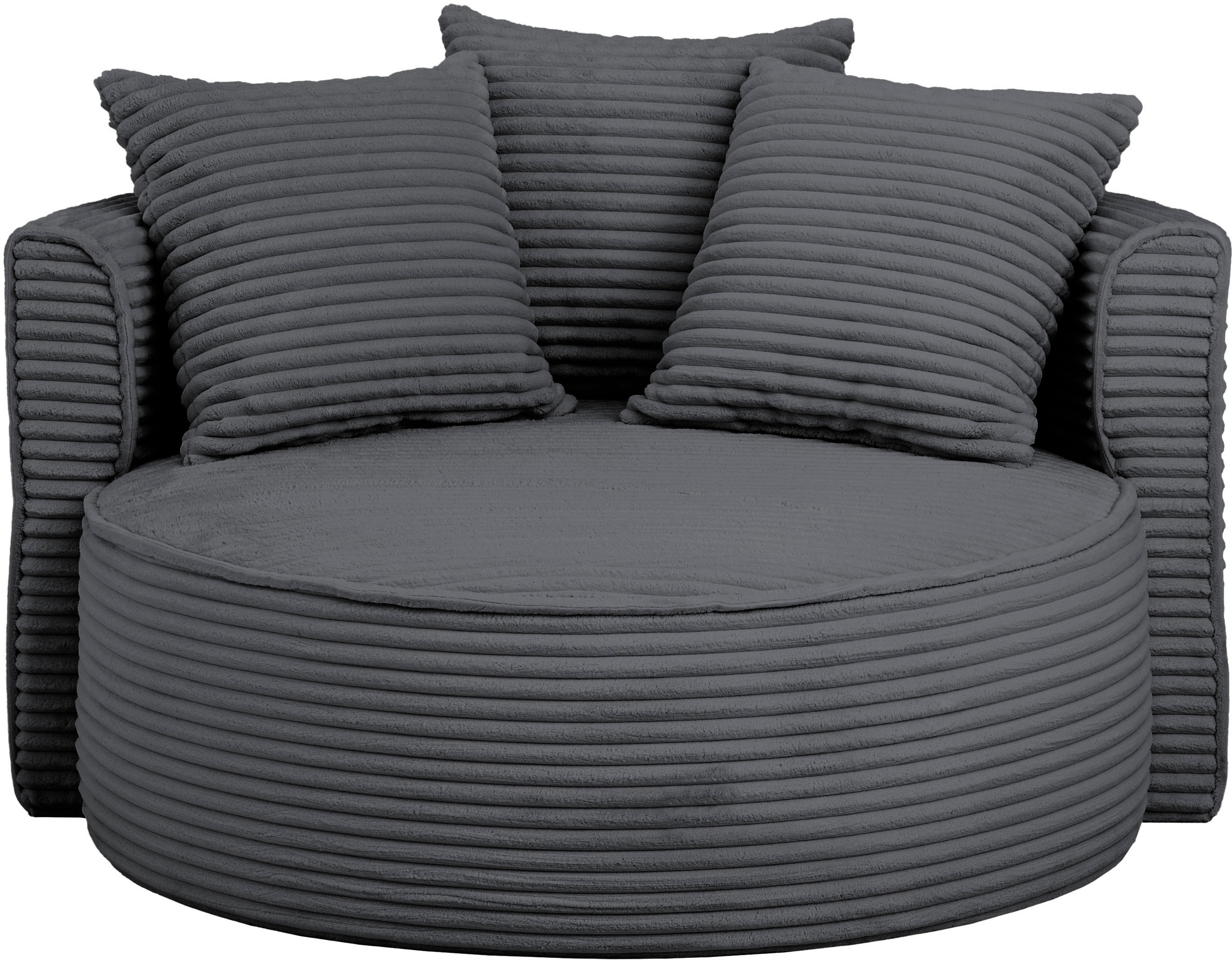 LeGer Home by Lena Gercke XXL-Sessel »Isalie, Lesesessel, Loveseat, inklusive Zierkissen«, extra grosse Sitzfläche, optional mit Hocker, Cord, Samt, Bouclé