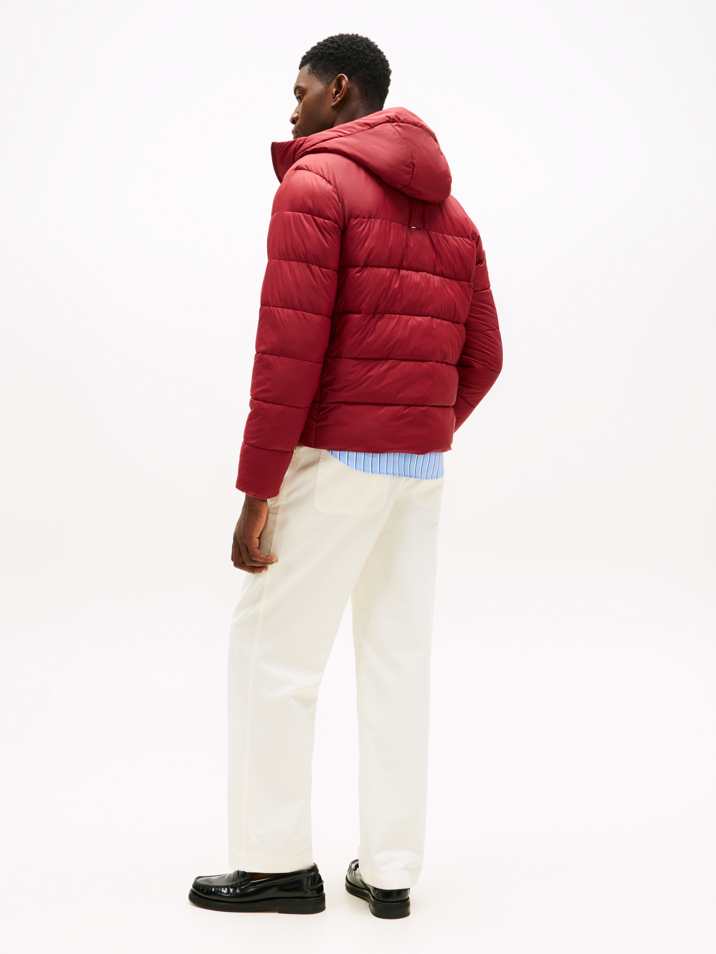 Tommy Hilfiger Steppjacke »MID WEIGHT HOODED JACKET«, mit Kapuze, Winterjacke, Übergangsjacke