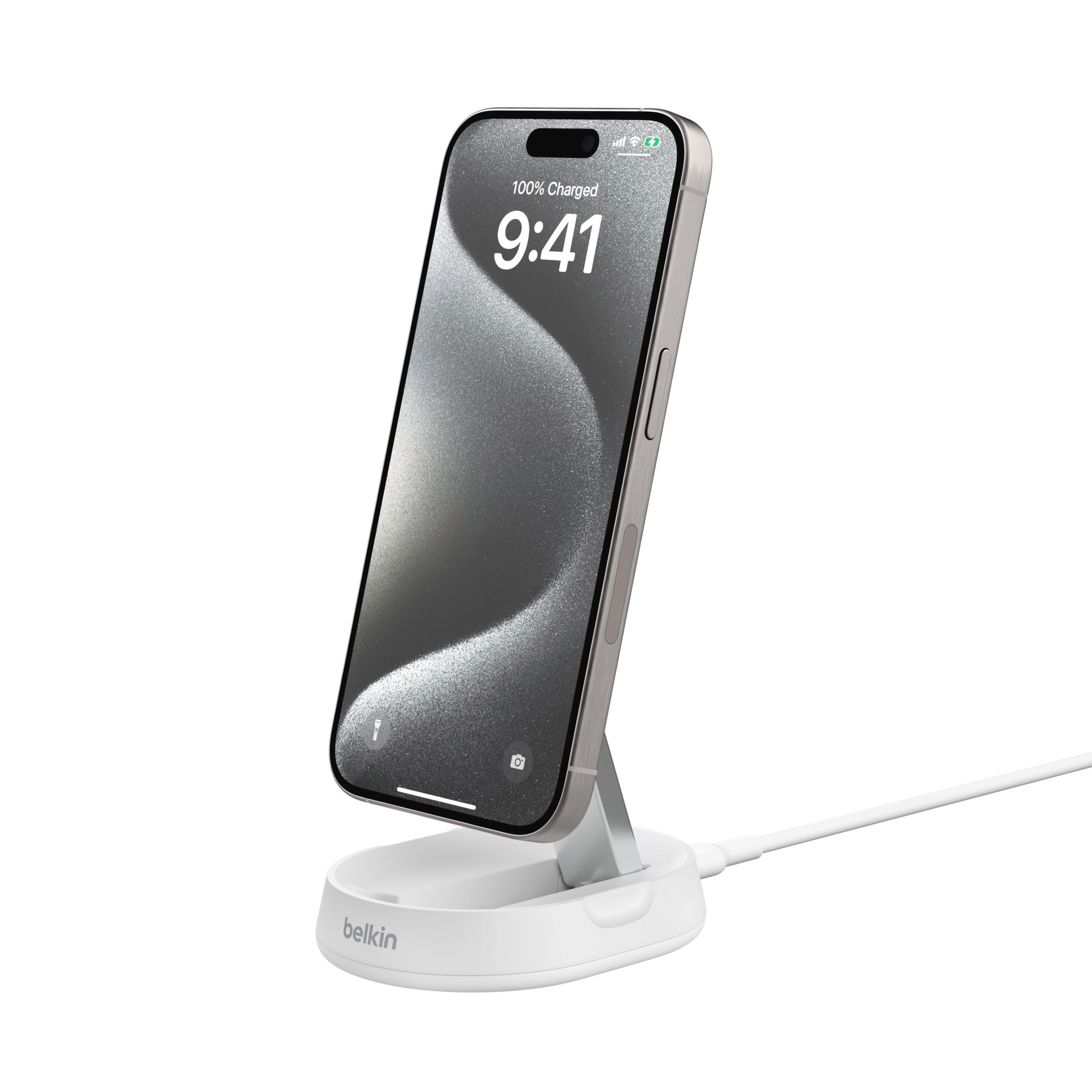 Belkin Wireless Charger »BOOST CHARGE PRO Qi2 15W magnetische Ladestation«, inkl. 20 Watt USB-C Netzteil für iPhone Serie 15/14/13/12
