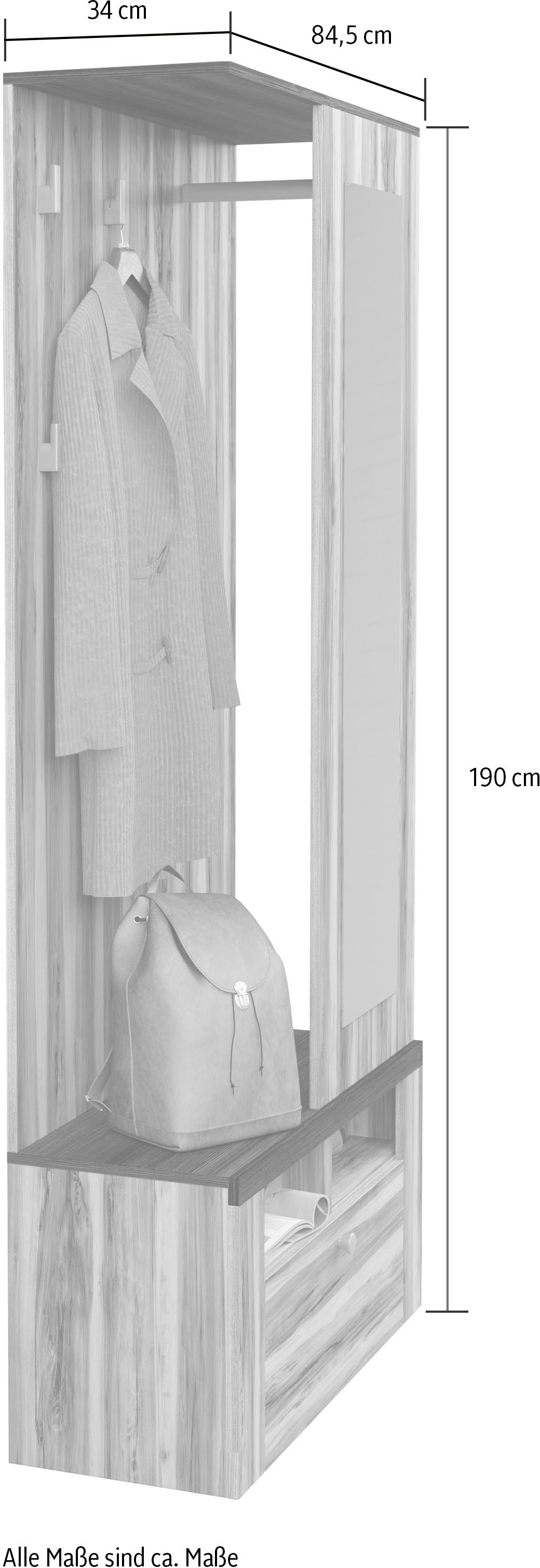 [Ich mag das] Helvetia Kompaktgarderobe »Larona«, bestellen online | 84,5 Breite cm Jelmoli-Versand