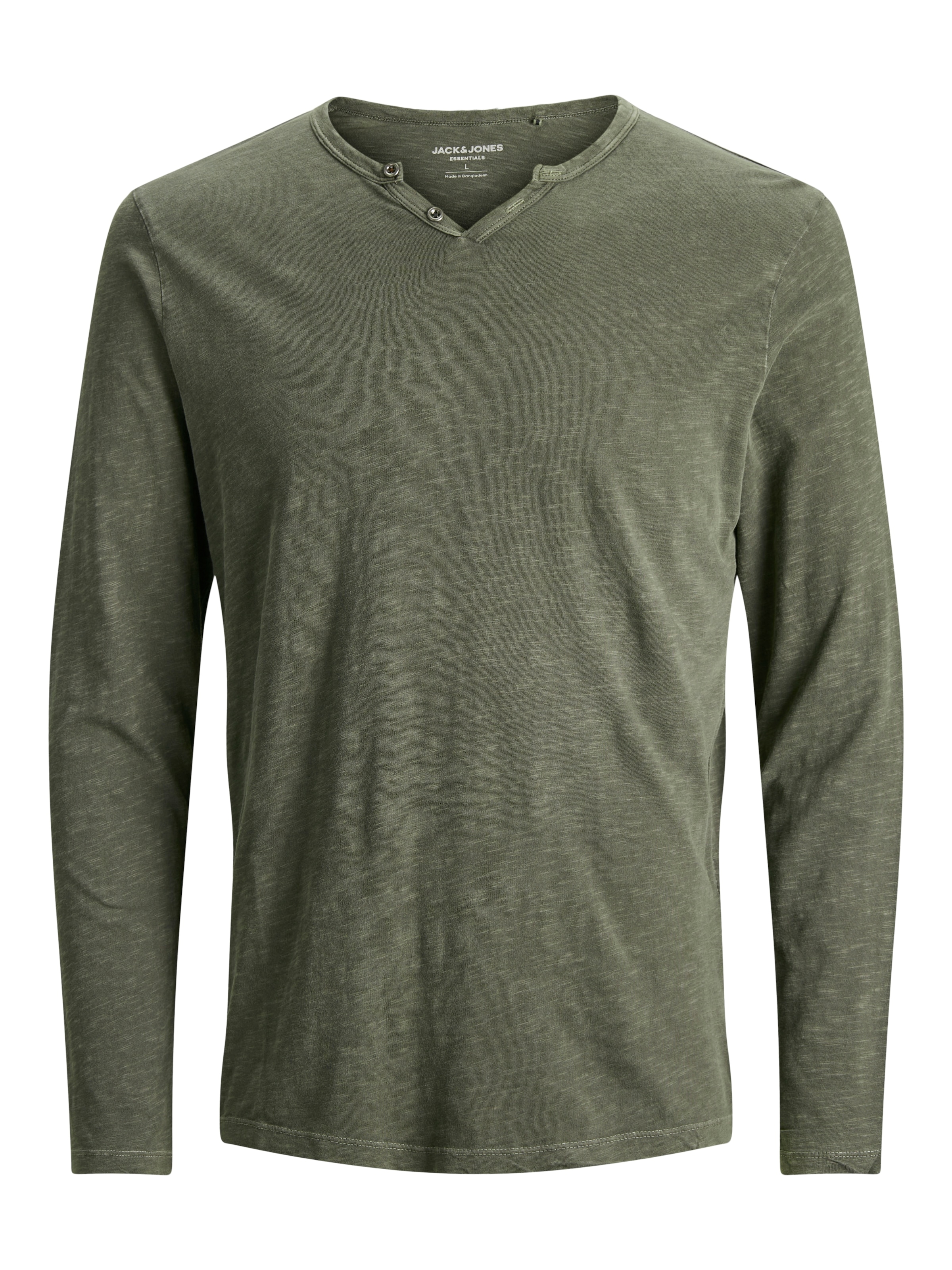 Jack & Jones Langarm-Poloshirt »JJESPLIT NECK TEE LS NOOS«