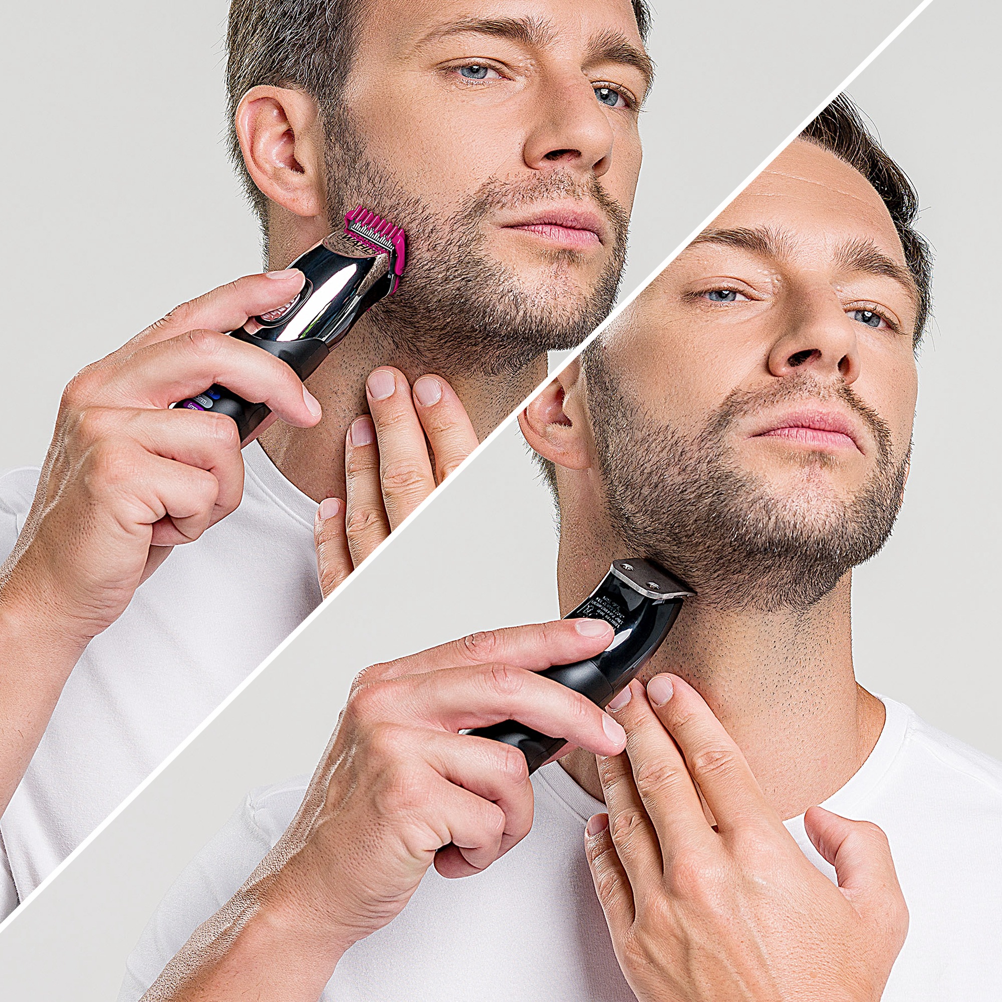 Wahl Bartschneider »Color Trim«, 9 Aufsätze, Farbcodierte Aufsteckkämme, Lithium-Ionen-Technologie, USB Aufladung
