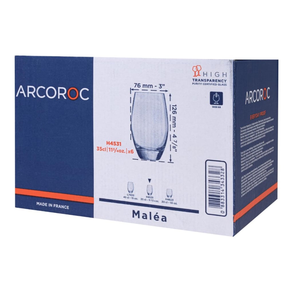 Glas »Arcoroc Malea 350 ml, 6 S«