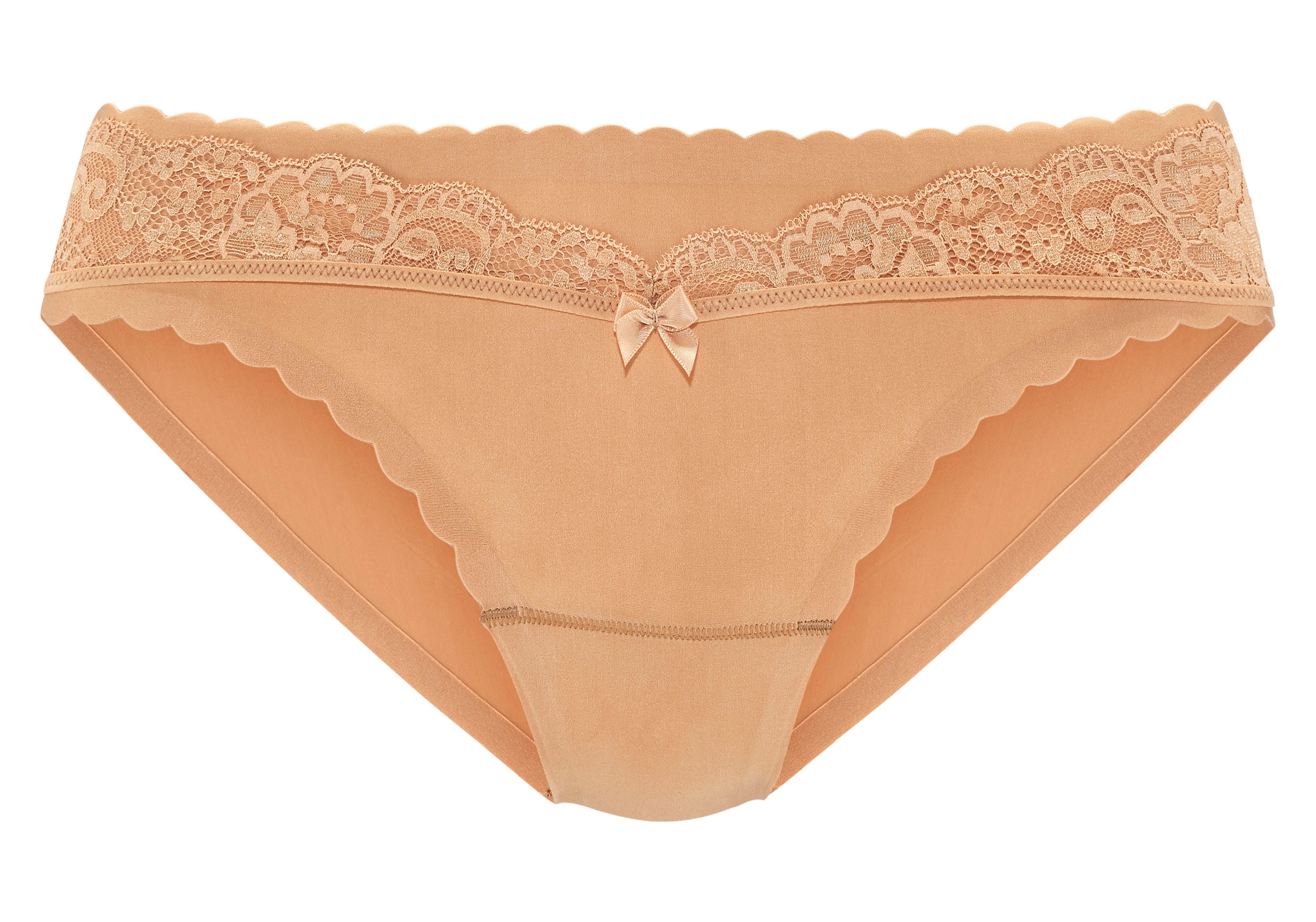 LASCANA Bikinislip, mit extra flachen Kanten und feiner Spitze