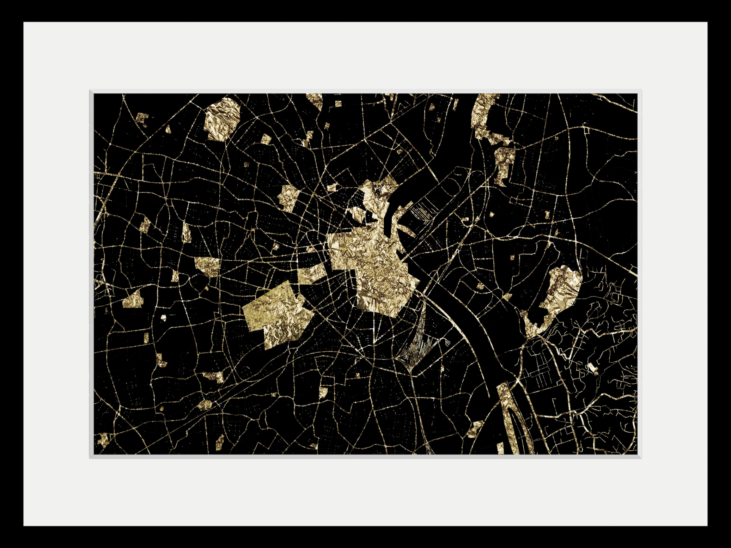 queence Bild »Landkarte«, Städte, (1 St.)