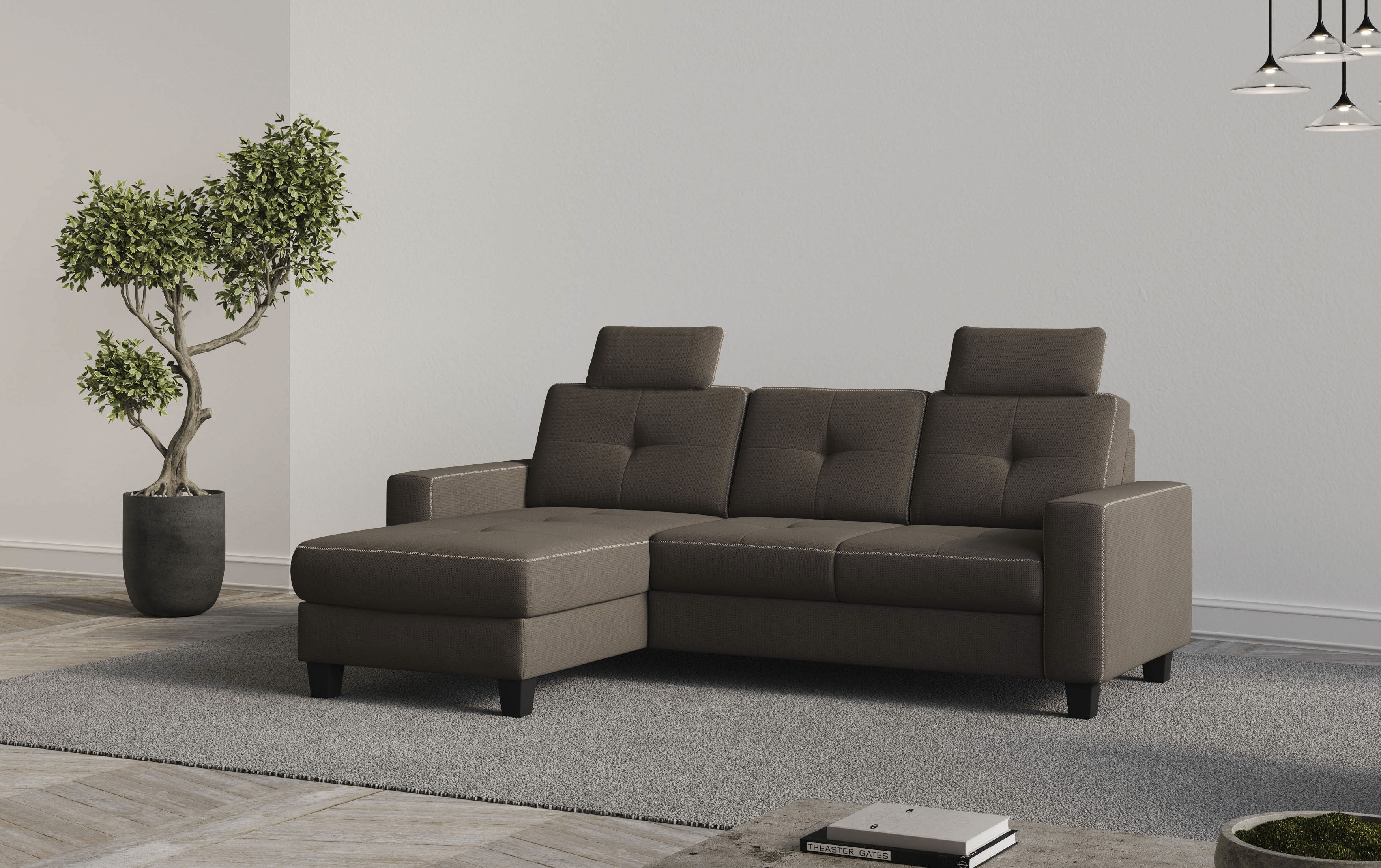 Home affaire Ecksofa "Varese" wahlweise mit Bettfunktion und Bettkasten