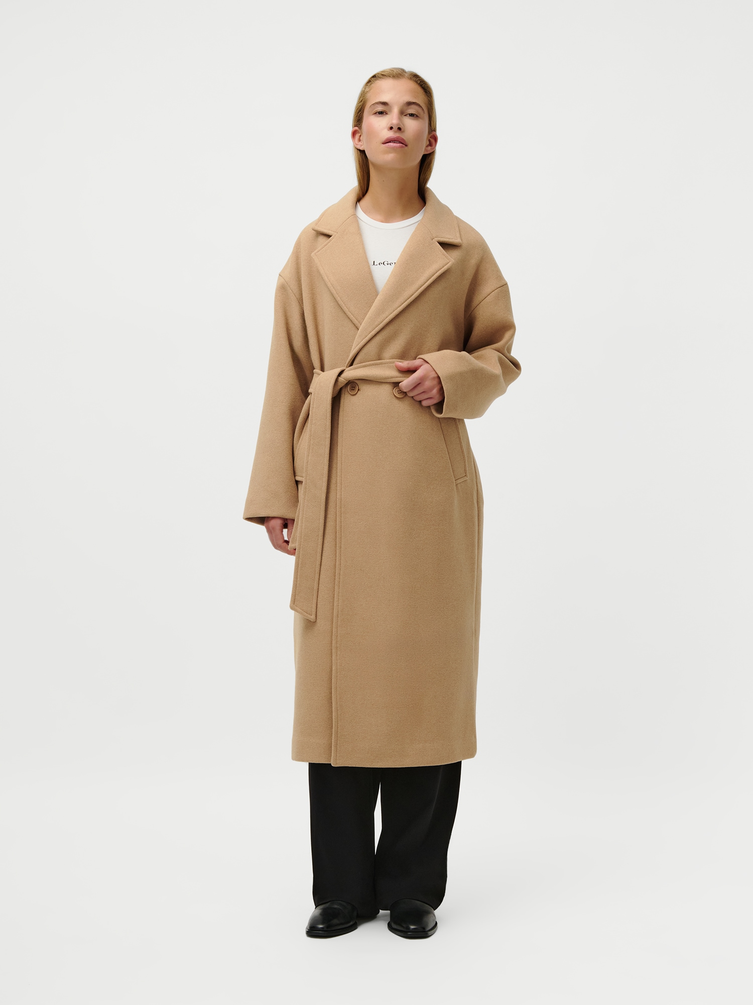 LeGer Langmantel »Betty, LeGer by Lena Gercke«, Regular fit mit V-Ausschnitt
