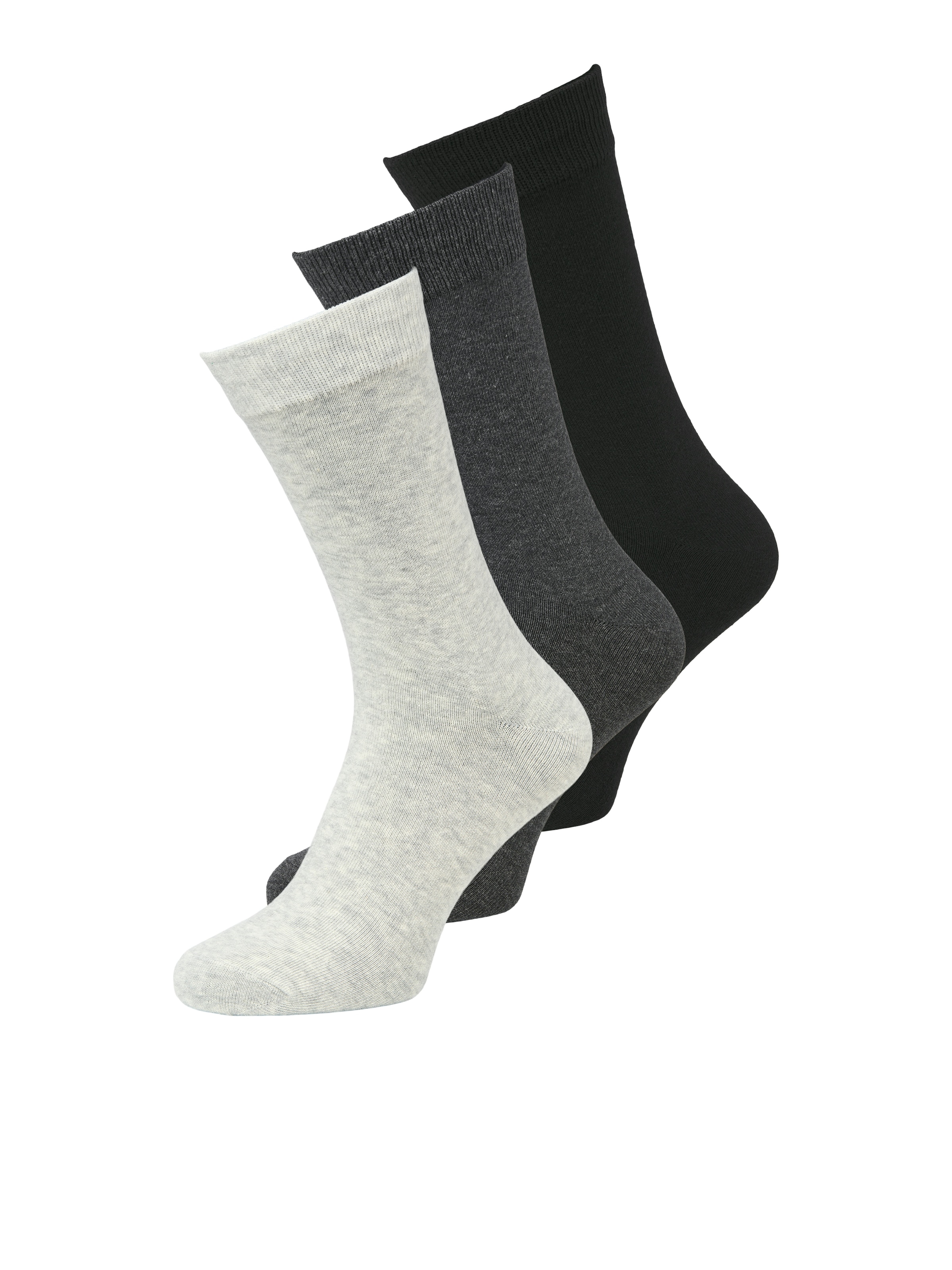 Jack & Jones Freizeitsocken »JACRAFAEL – Sockenpackung mit Stretch-Anteil, Einheitsgrösse«, (Packung, 3 Paar), uni und melange, casual