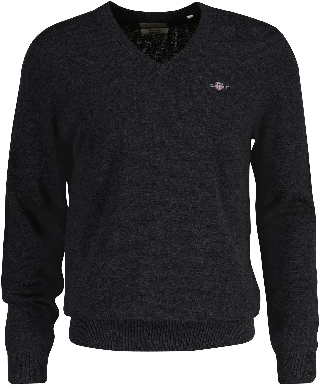 Gant V-Ausschnitt-Pullover »EXTRAFINE LAMBSWOOL V-NECK«, mit Logostickerei