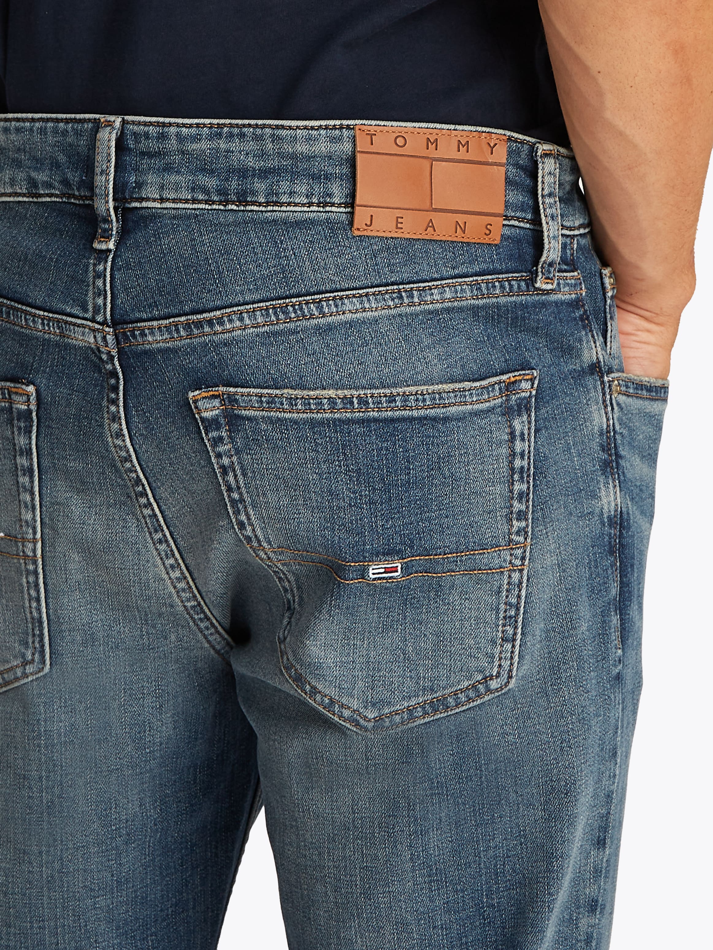 Tommy Jeans Slim-fit-Jeans »Austin Slim Tapered«, Mit Gürtelschlaufen