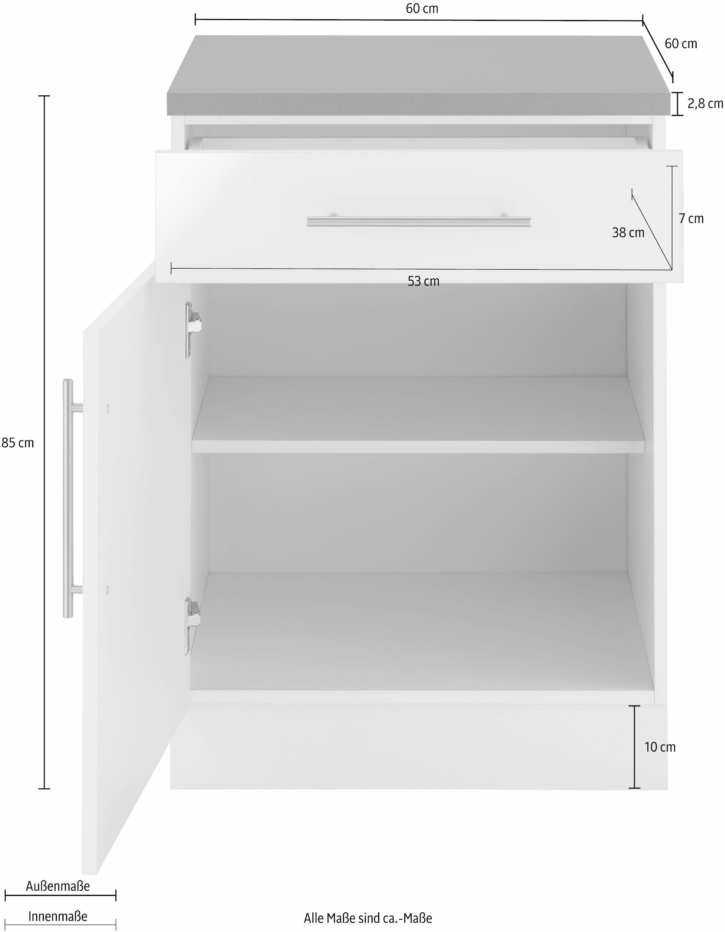 wiho Küchen Unterschrank »Cali«, 60 cm breit