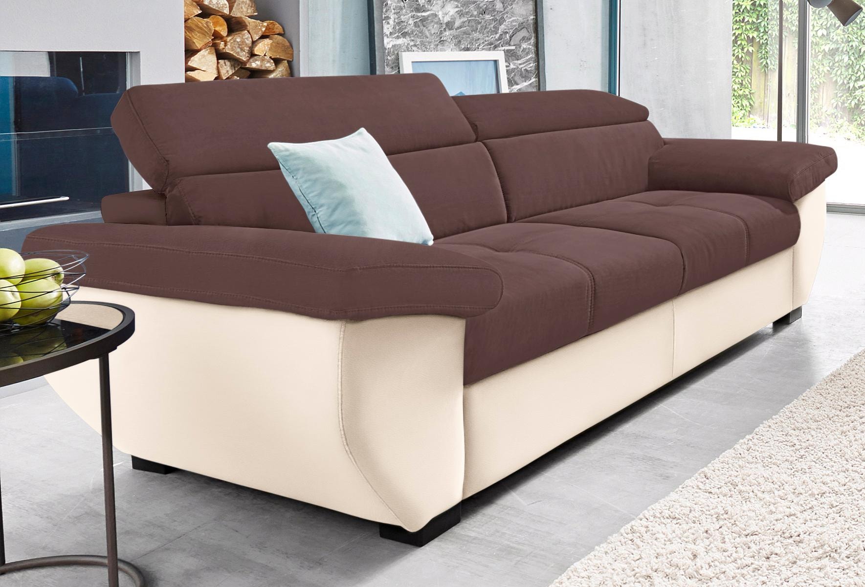 COTTA 2,5-Sitzer »Speedway«, Big-Sofa mit Kopfteilverstellung