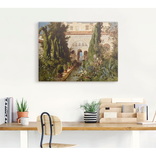Artland Wandbild »Der Garten des Generalife bei Granada«, Garten, (1 St.),  als Leinwandbild, Wandaufkleber oder Poster in versch. Grössen online  bestellen | Jelmoli-Versand