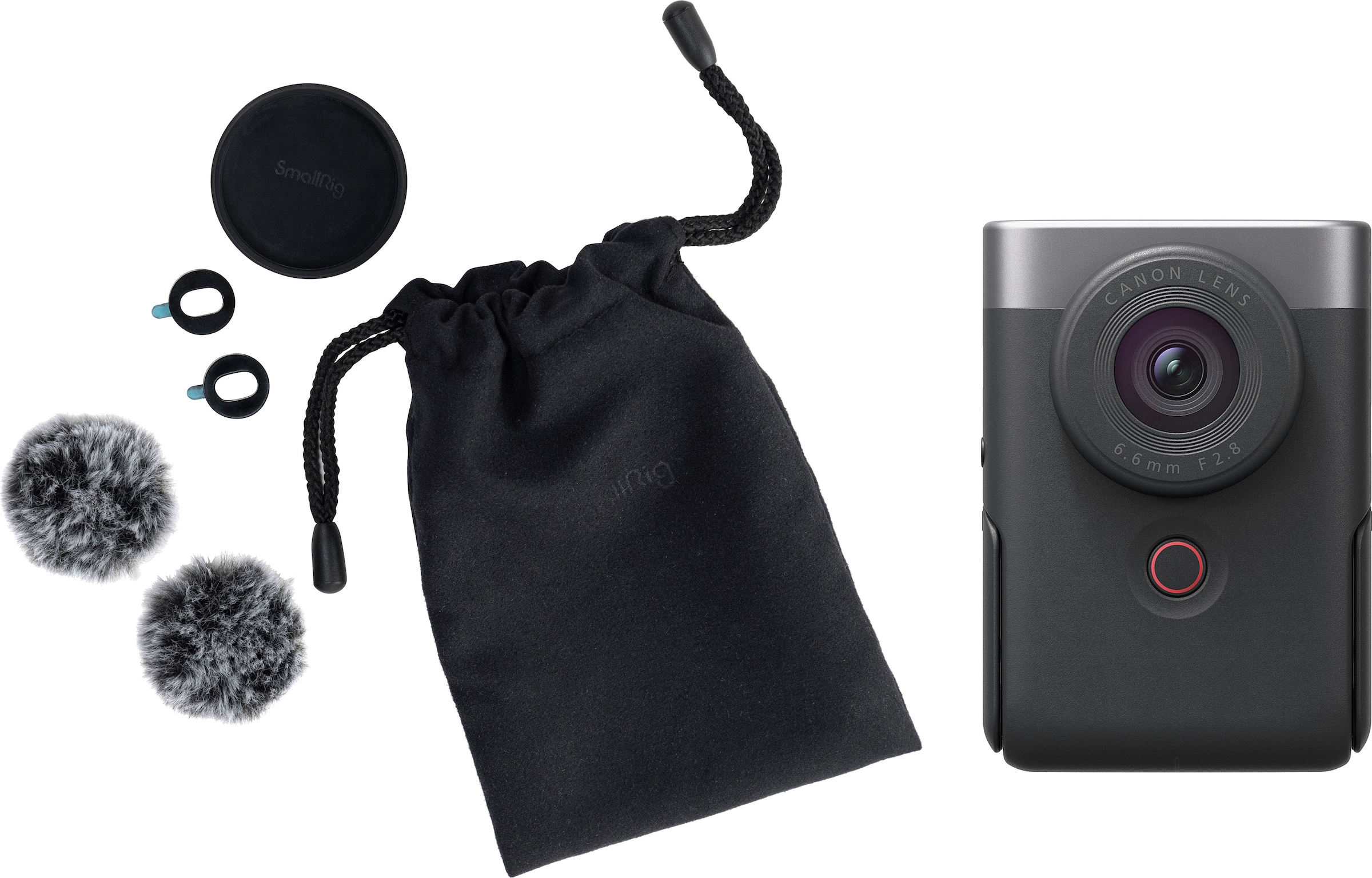 Canon Camcorder »PowerShot V10 Silber Vlogging-Kit«, 4K Ultra HD, Bluetooth-WLAN (Wi-Fi)