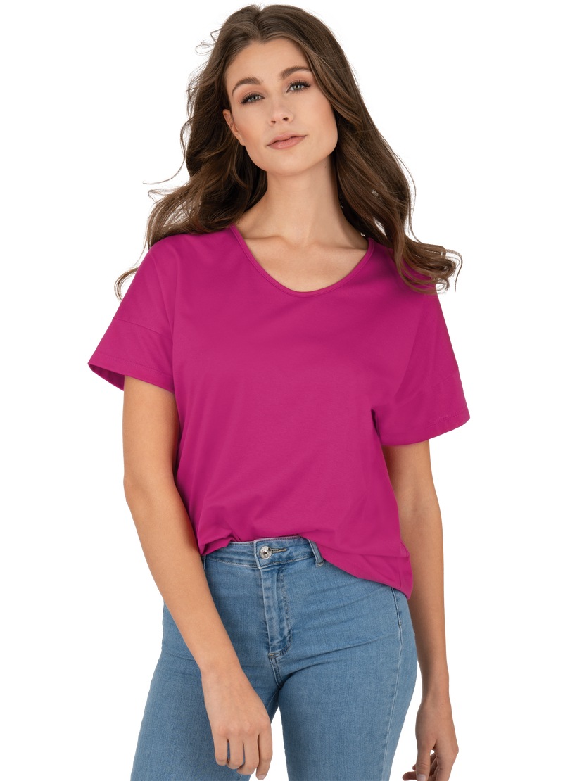Trigema T-Shirt »TRIGEMA Oversized T-Shirt mit V-Ausschnitt« 1 Stk.