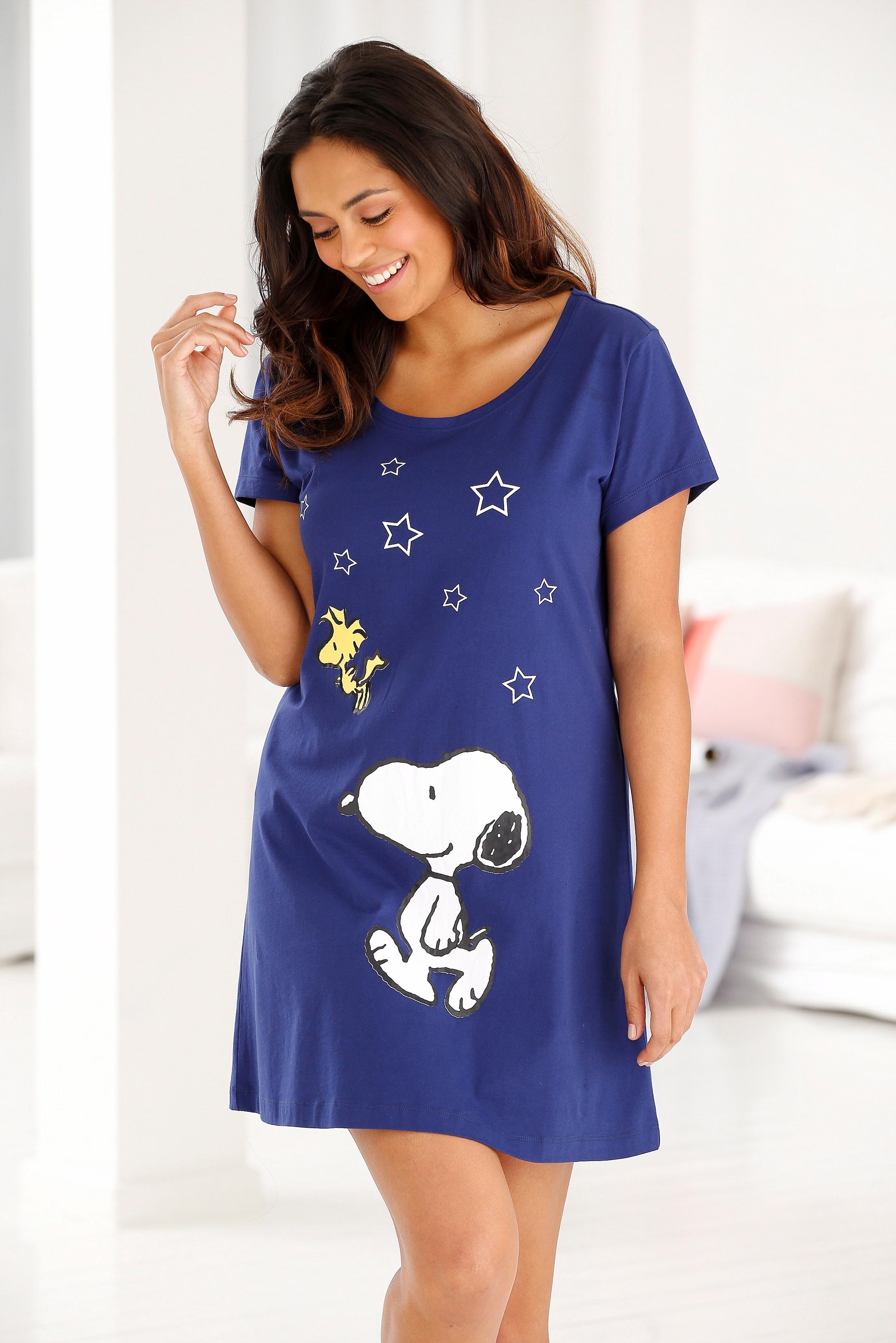 Peanuts Sleepshirt, mit Snoopy-Print in Minilänge