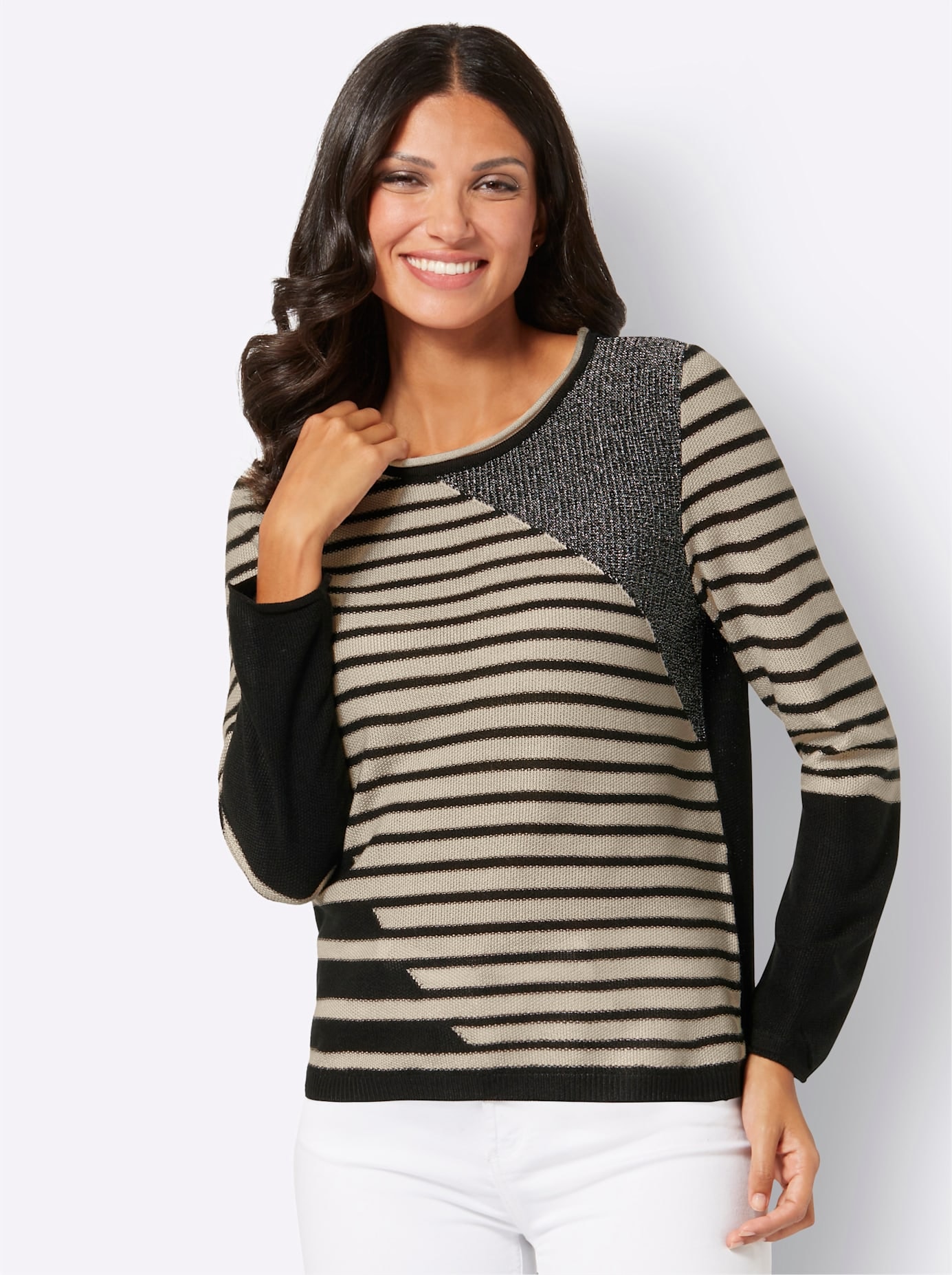 Classic Basics Streifenpullover »Rundhals-Pullover«