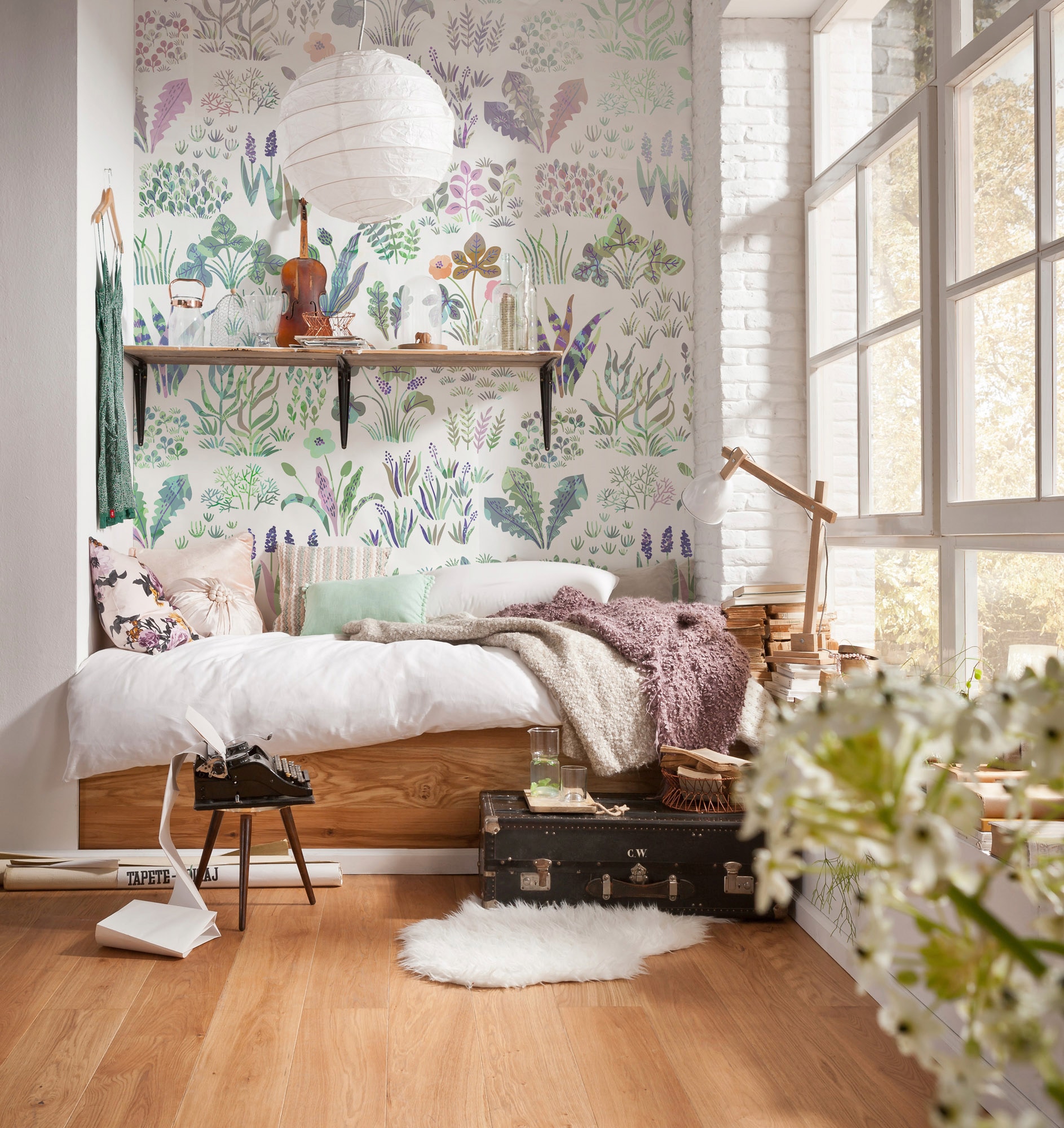 Komar Vliestapete »Digitaldruck Vlies - Flower Farm - Grösse 200 x 280 cm«, bedruckt, Kinderzimmer