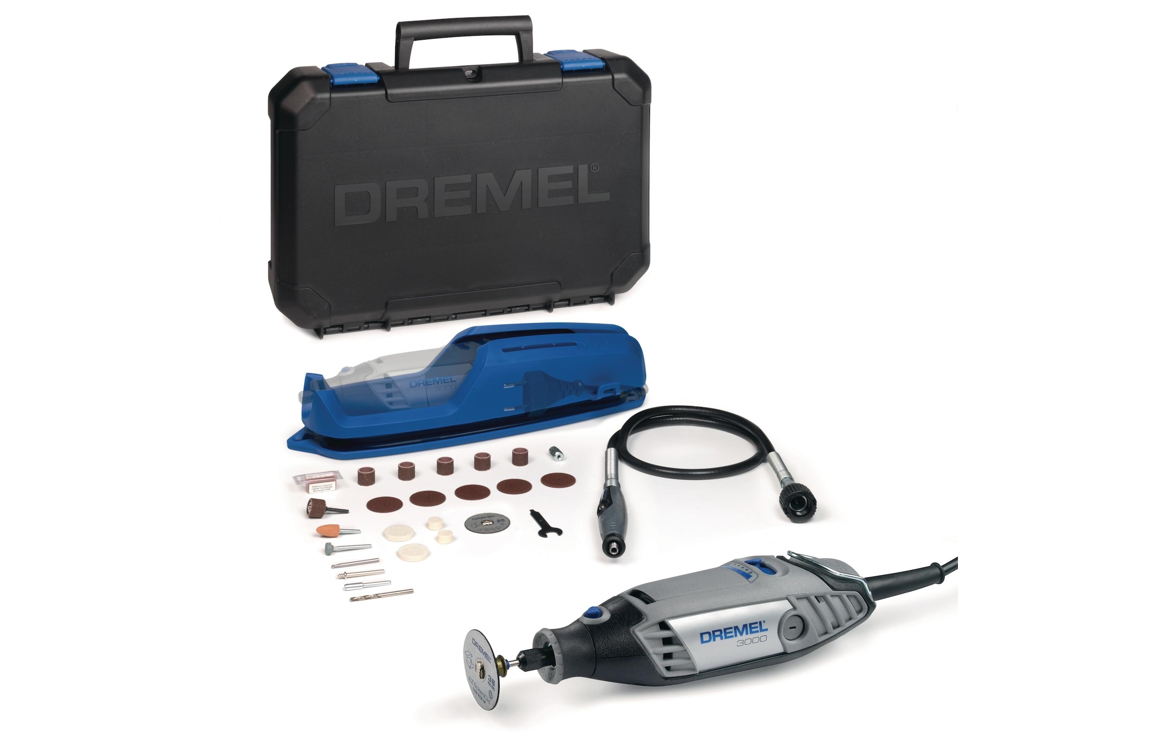 DREMEL Elektro-Multifunktionswerkzeug »3000-1/25 EZ«, Funktionen: Bohren; Fräsen; Gravieren; Polieren; Schleifen; Trennen