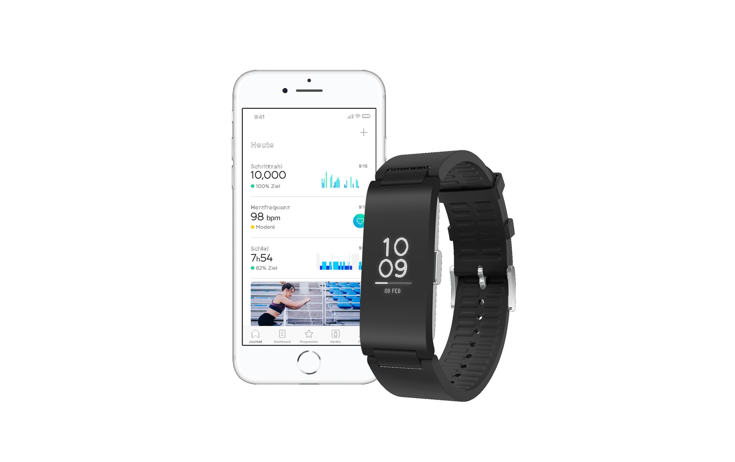 Withings Fitnessuhr »Aktivitätssensor Pulse HR/Black V2«,)