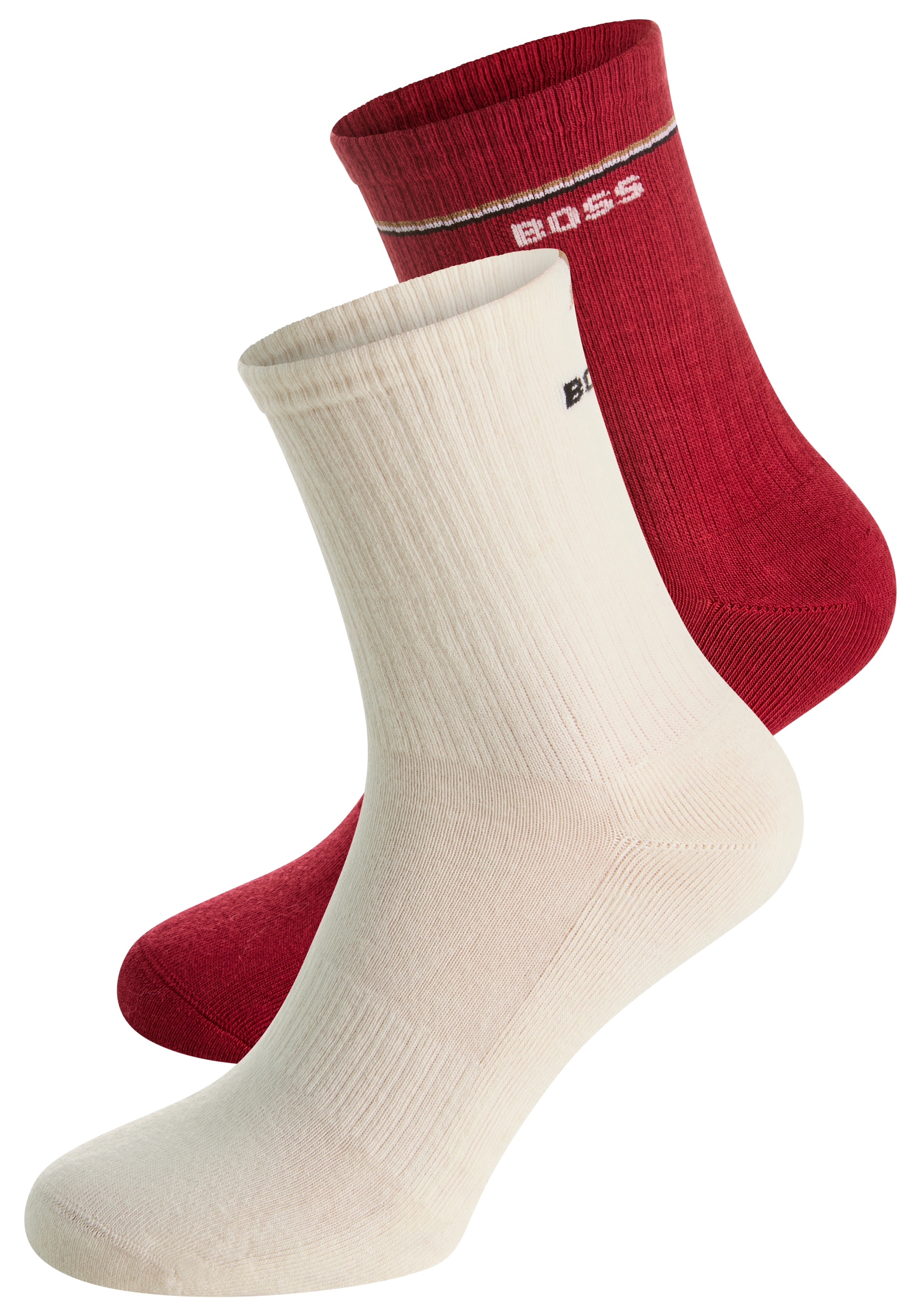 BOSS Socken »2P QS Iconic CC W« Packung, 2er, 2 Paar tlg. mit BOSS-Logoschriftzug