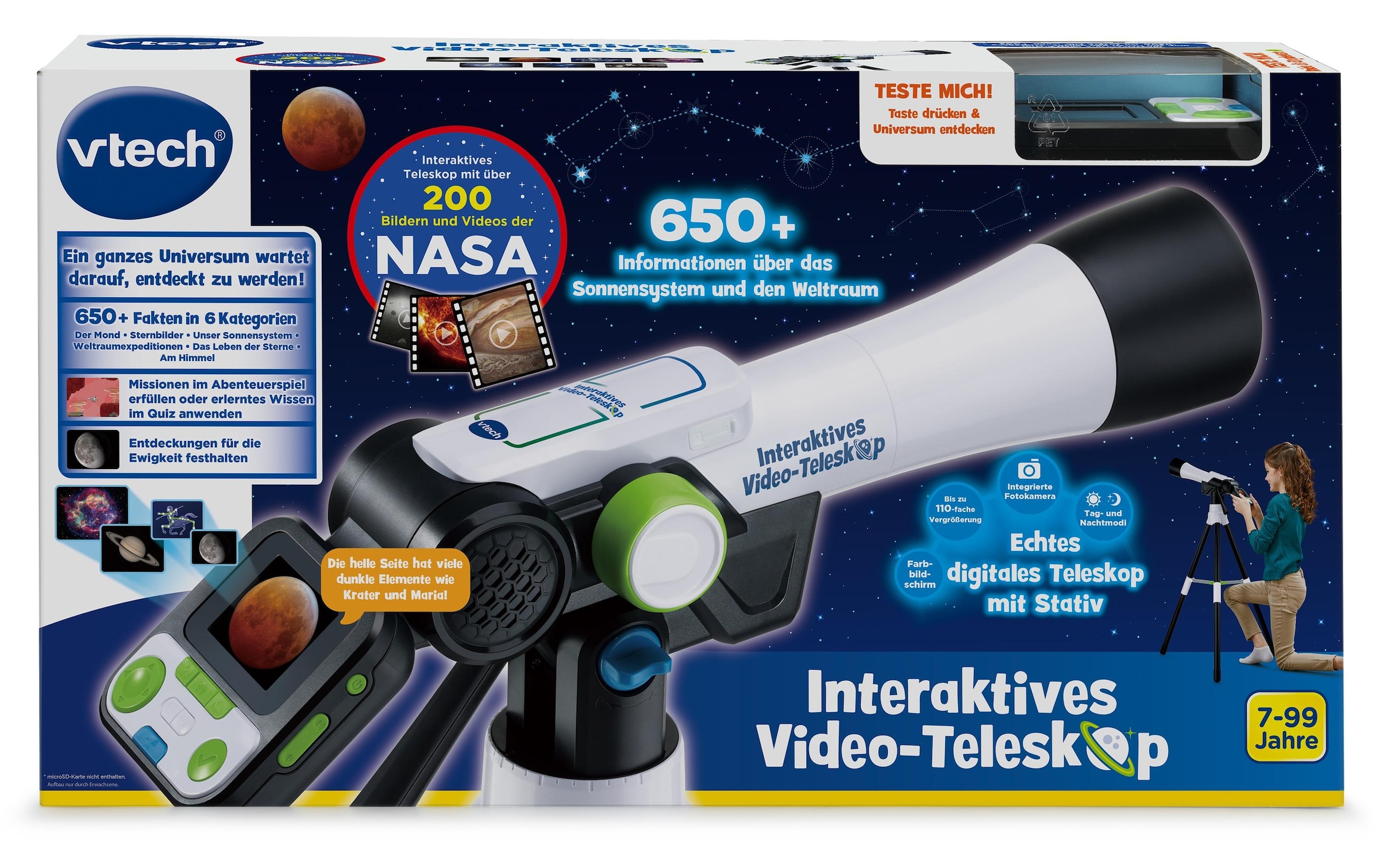 Vtech® Lernspielzeug »Interaktives Video-Teleskop -DE-«