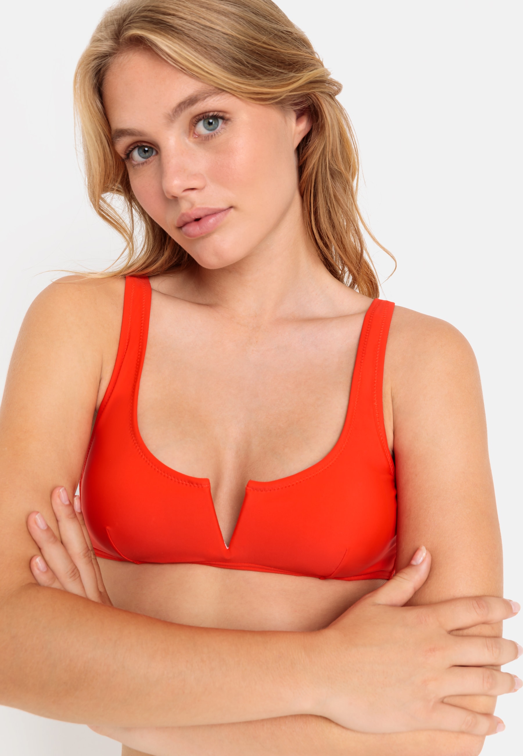 LSCN by LASCANA Bustier-Bikini-Top »Gina«, Jelmoli-Versand V-Ausschnitt bei Schweiz bestellen online vorne mit