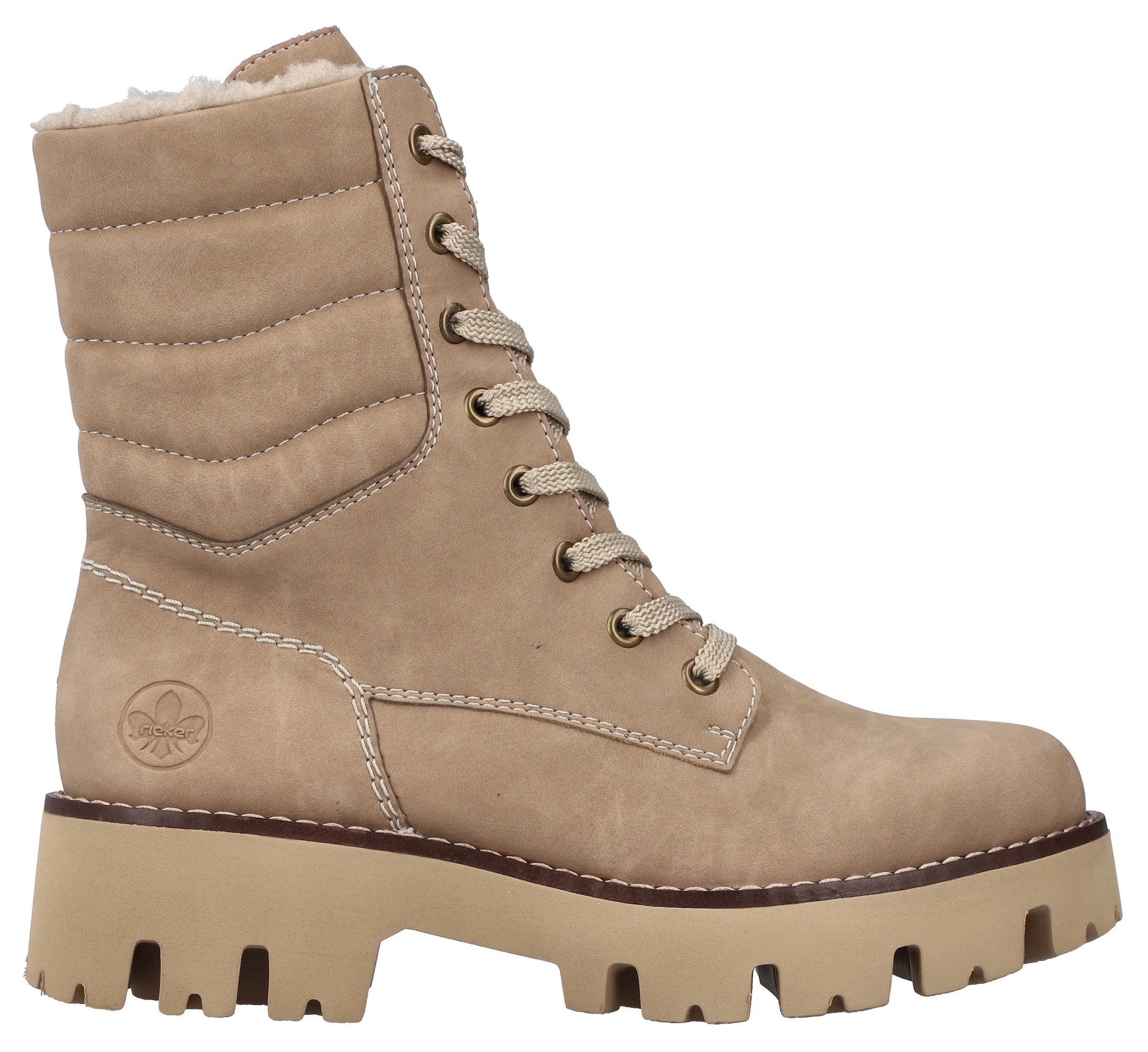 Rieker Winterstiefelette, Winterboots, Schnürboots, Profilsohle, mit Innenreissverschluss