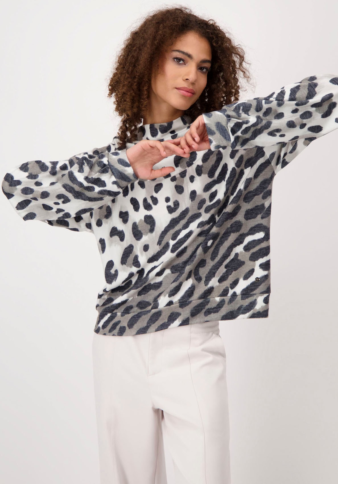 bei »Shirt Allover«, Leopardenmuster Schweiz Leodruck Jelmoli-Versand Langarmshirt online Monari in allover kaufen