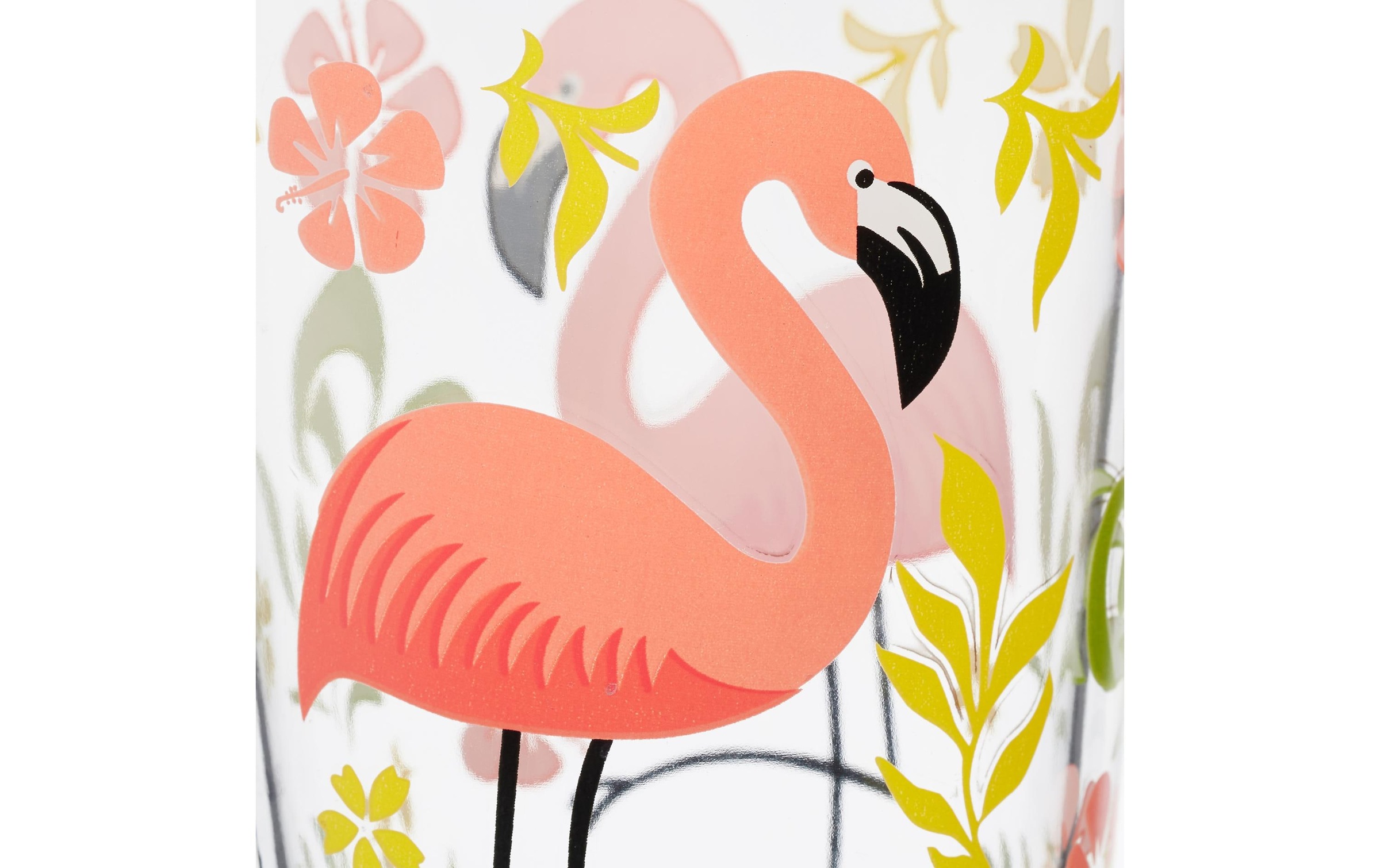 relaxdays Glas »Flamingo 4 Stück 450 ml«