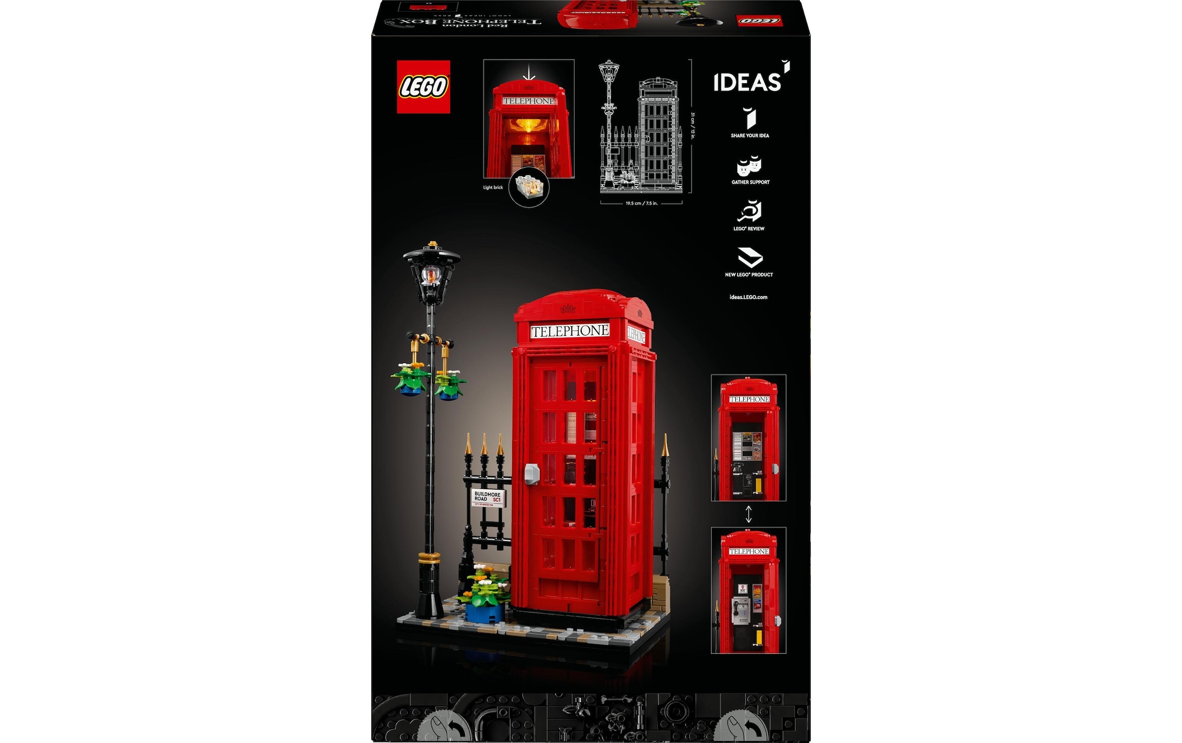 LEGO® Spielbausteine »Ideas Rote Londoner Telefonzelle 21347«, (1460 St.)