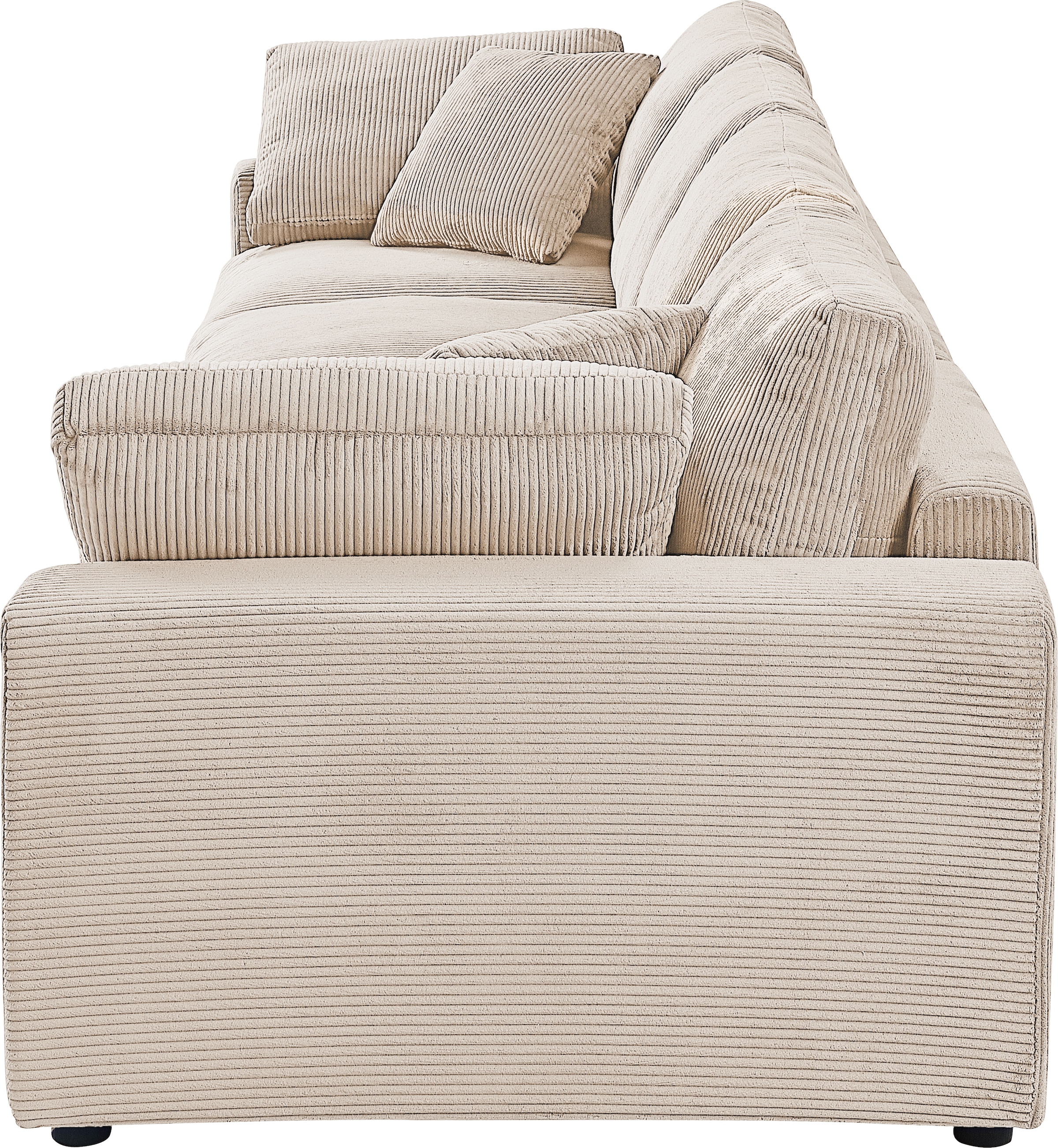 RAUM.ID 4-Sitzer »Bennid, XXL-Modulsofa mit vielen individuellen Stellmöglichkeiten«, (Set, 4 St.), inklusive 2 grossen & 2 kleinen Zierkissen im flauschigen Cord