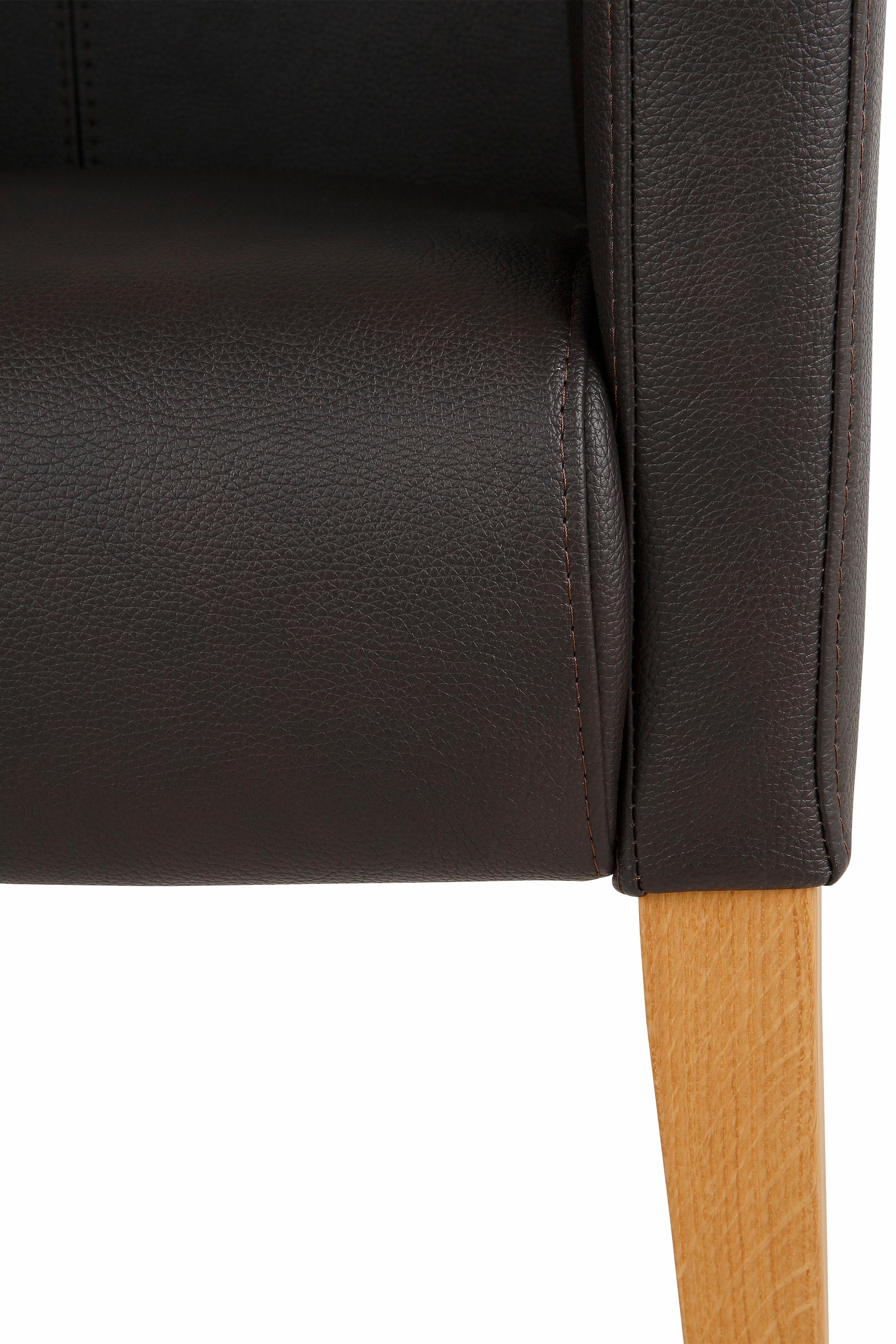 Home affaire Armlehnstuhl »King BESTSELLER!«, Kunstleder, Esszimmerstuhl mit bequemer Polsterung, Esszimmersessel mit Armlehnen