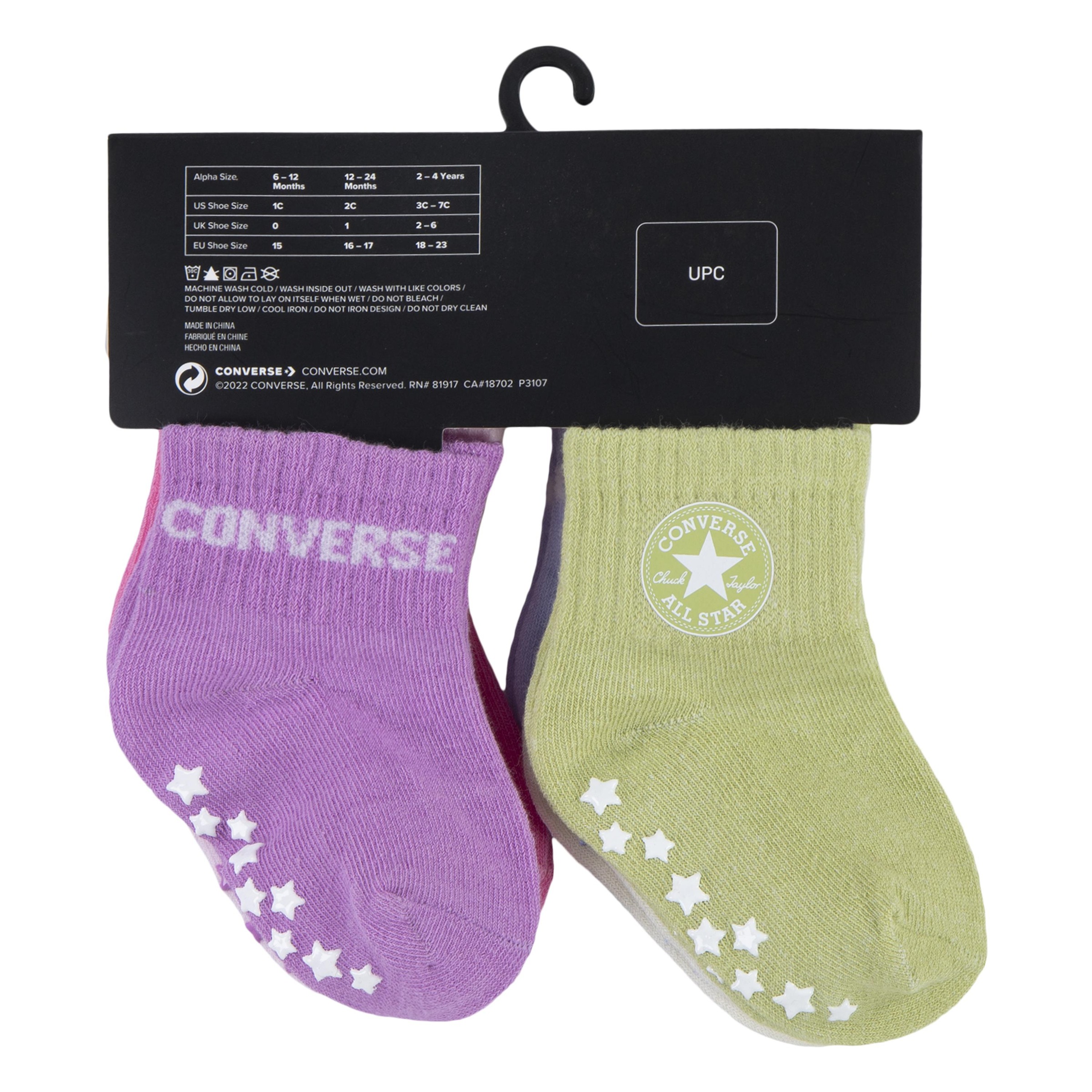 Converse Socken »CHN CORE 6PK GRIP INF TOD SCKS«, (6 Paar), für Babys