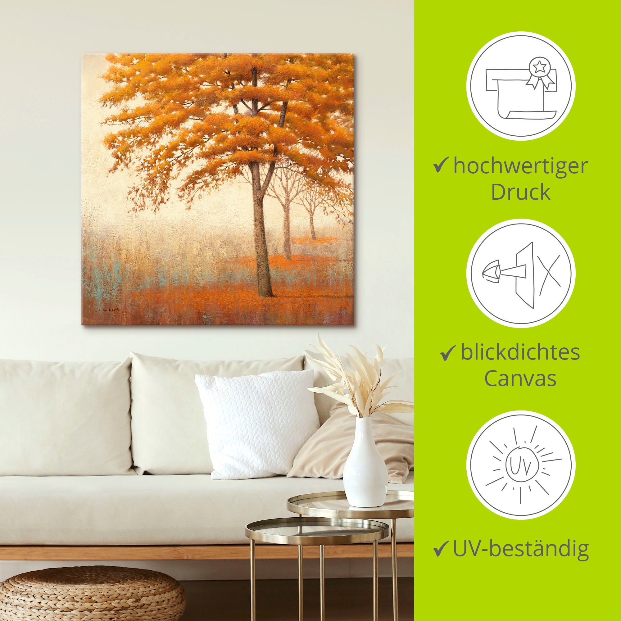 Artland Wandbild »Herbst Baum I«, Bäume, (1 St.), als Leinwandbild, Poster in verschied. Grössen
