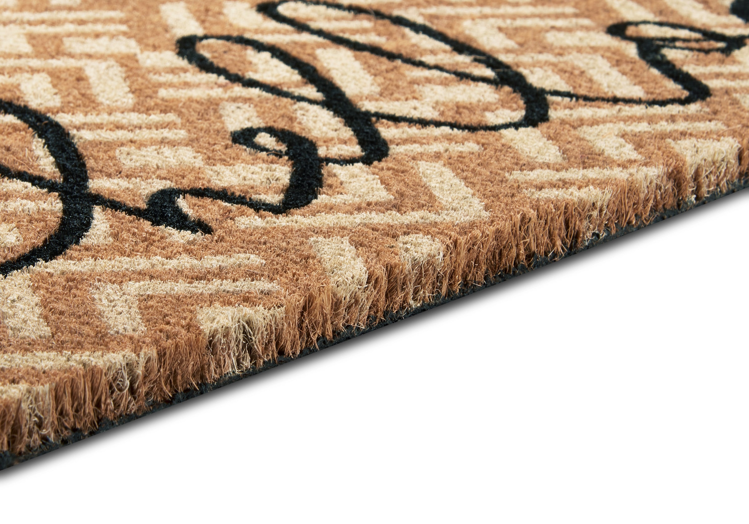 HANSE Home Fussmatte »Mix Mats Kokos Hello Geometric, Türmatte«, rechteckig, 15 mm Höhe, Kokos, Schmutzfangmatte, Outdoor, Rutschfest, Innen, Kokosmatte, Flur
