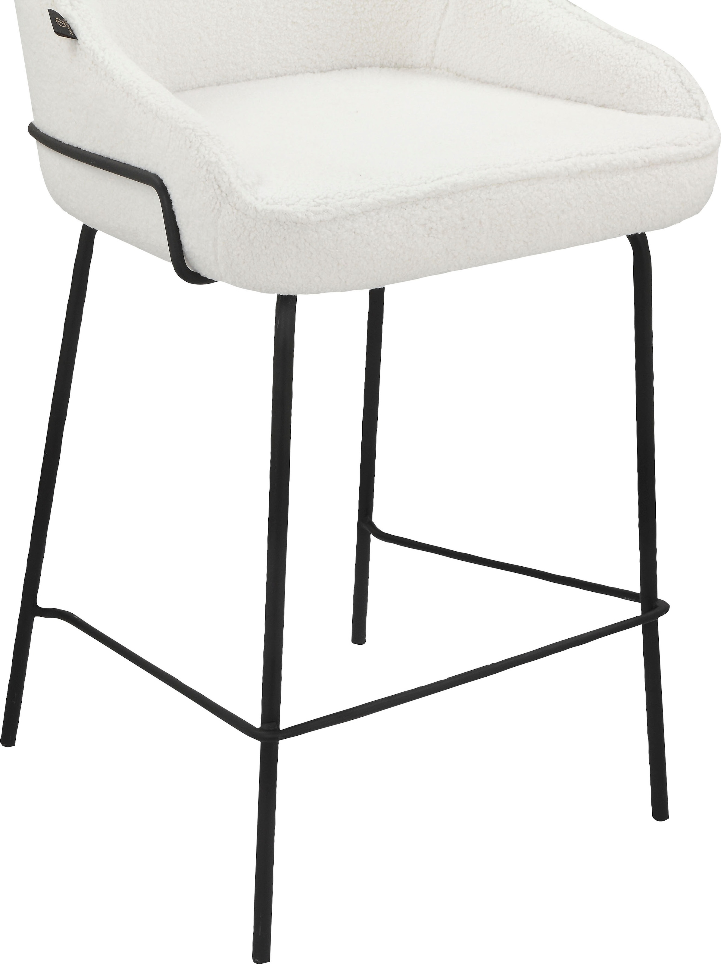 Leonique 4-Fussstuhl »Puant«, 2 St., Struktur, mit Stoff aus Polyester/recyceltem Polyester, Sitzhöhe 65 cm