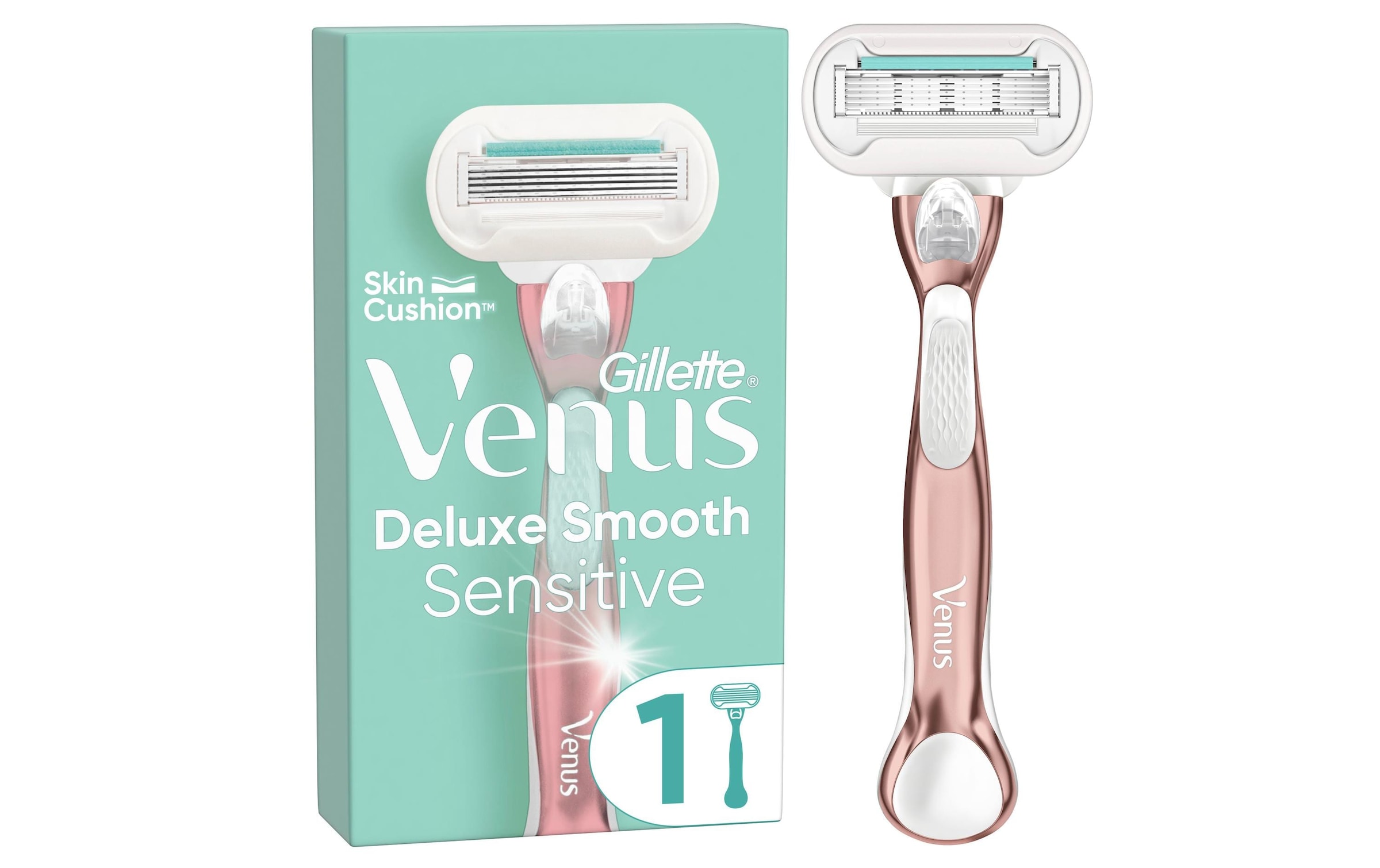 Gillette Venus Körperrasierer »Rasierer Deluxe Smooth Sensitive 1 Stück Roségoldfarben«