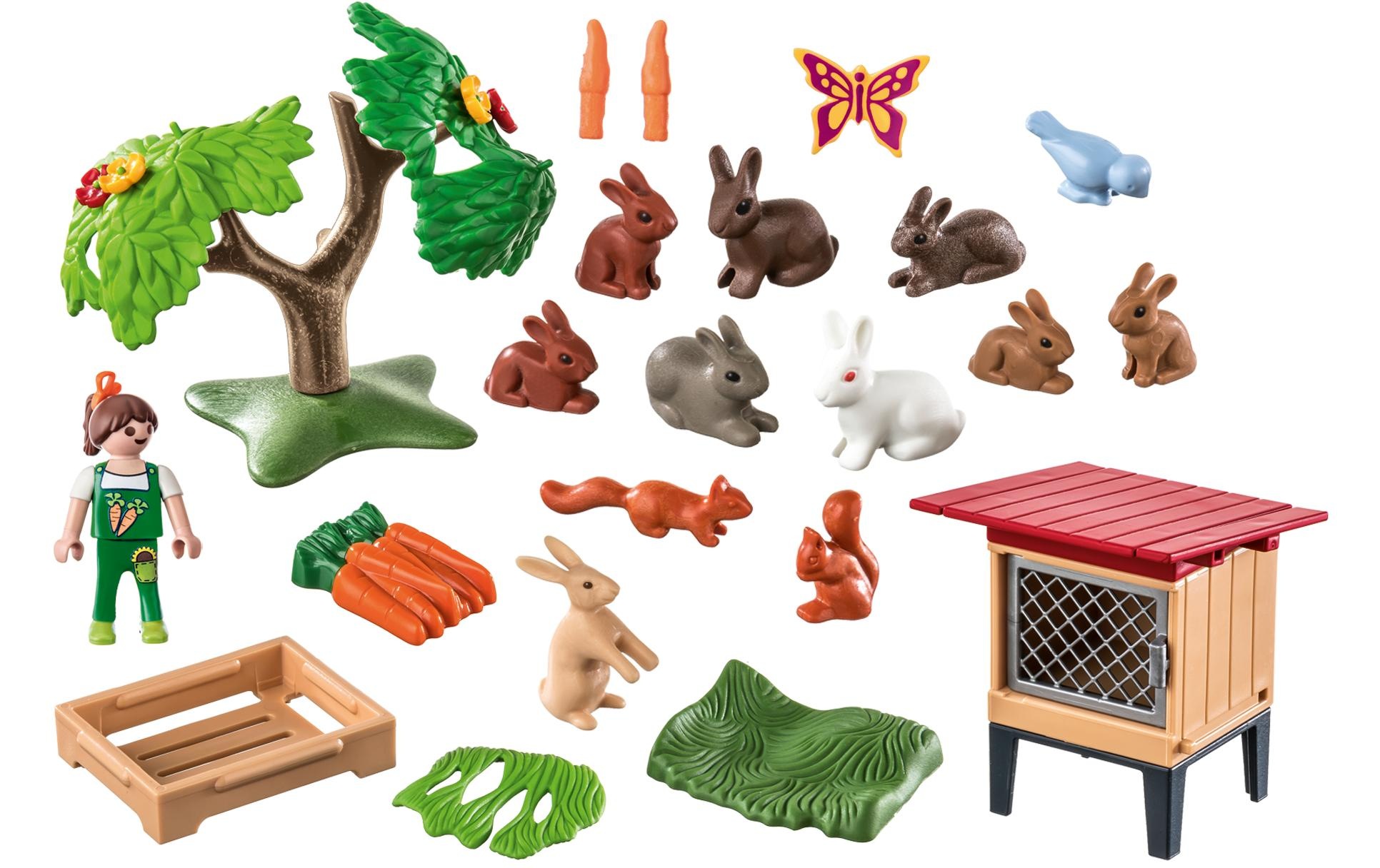 Playmobil® Spielbausteine »Country Kaninchenstall 71252«, (41 St.)