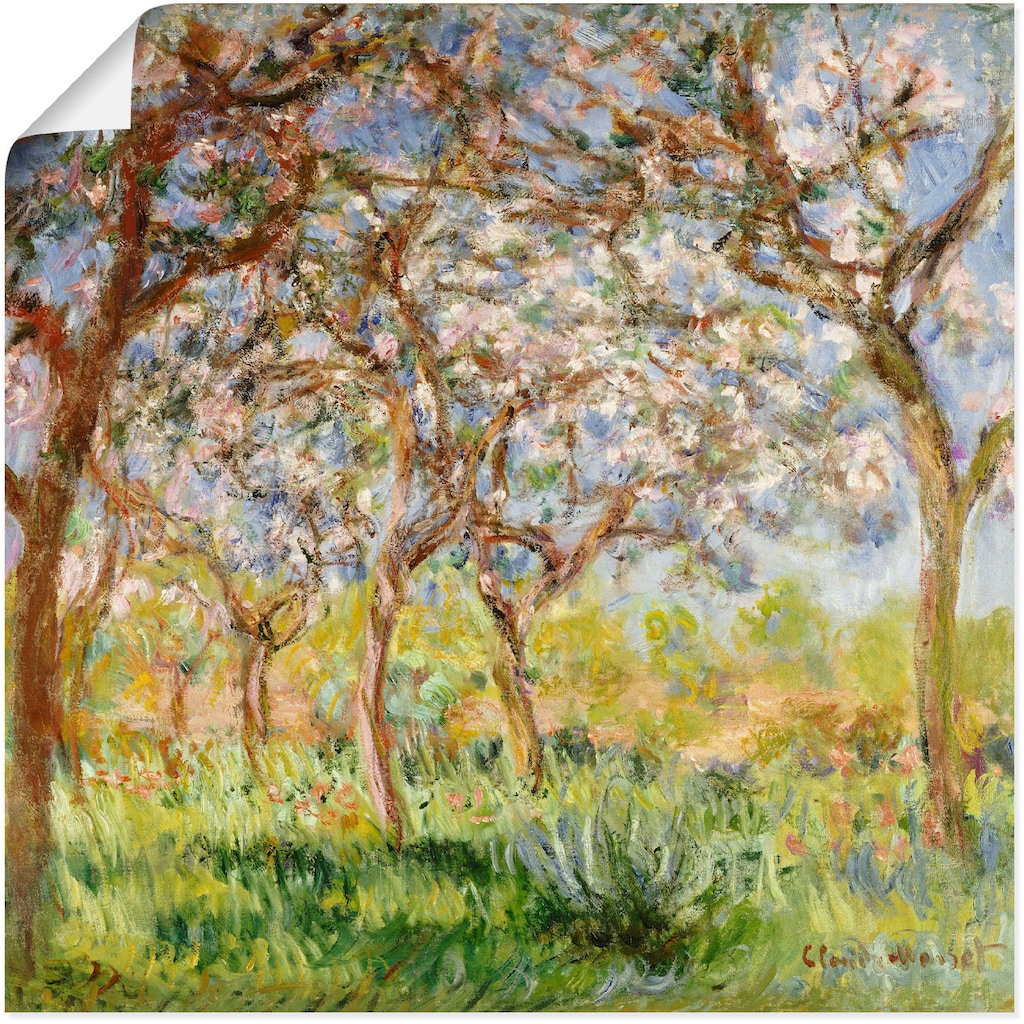 Artland Wandbild »Frühling in Giverny.«, Wiesen & Bäume, (1 St.)