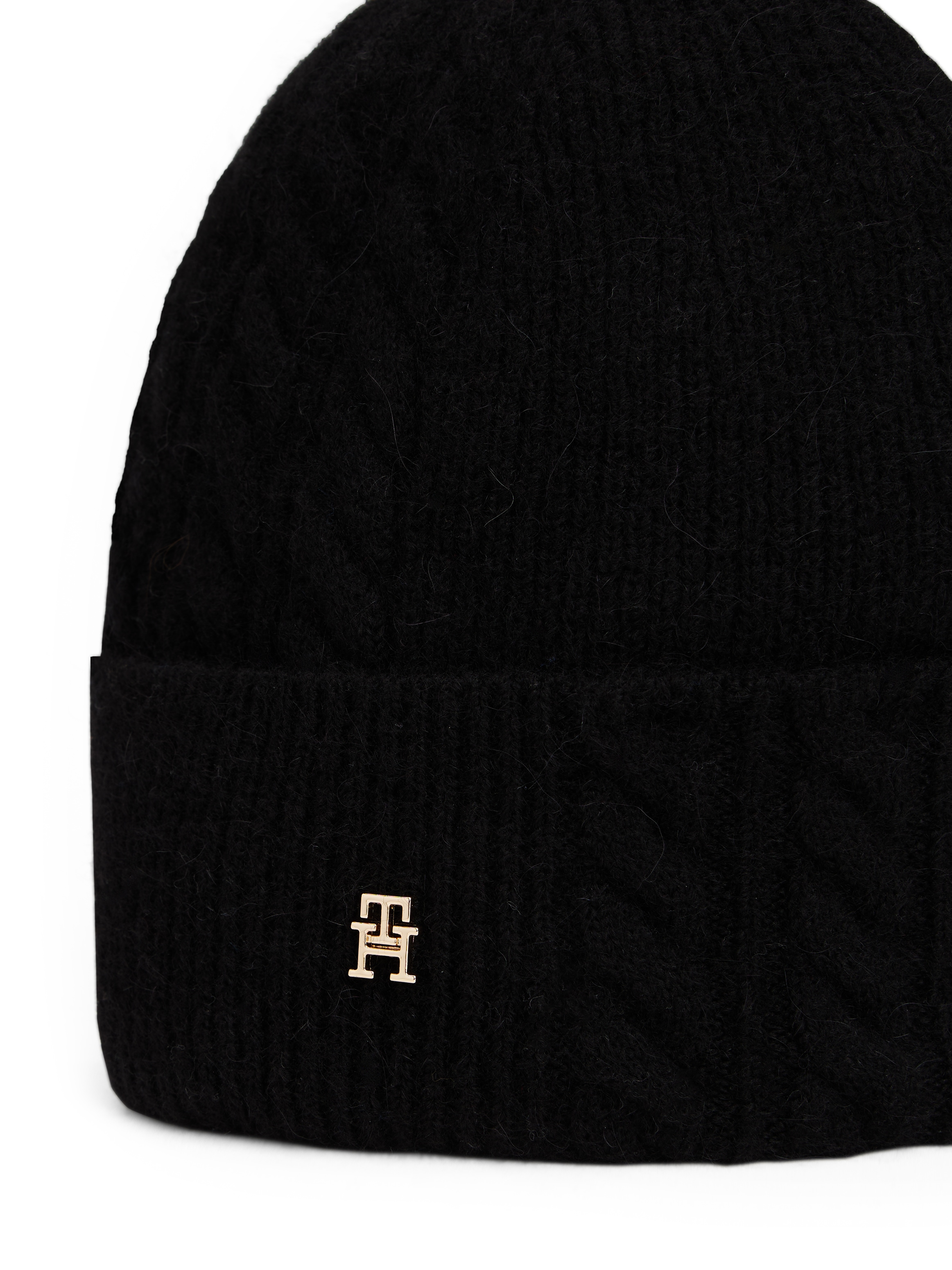 Tommy Hilfiger Beanie »ELEVATED CHIC FLUFFY«, flauschig, mit Wolle, ca. 25x21 cm