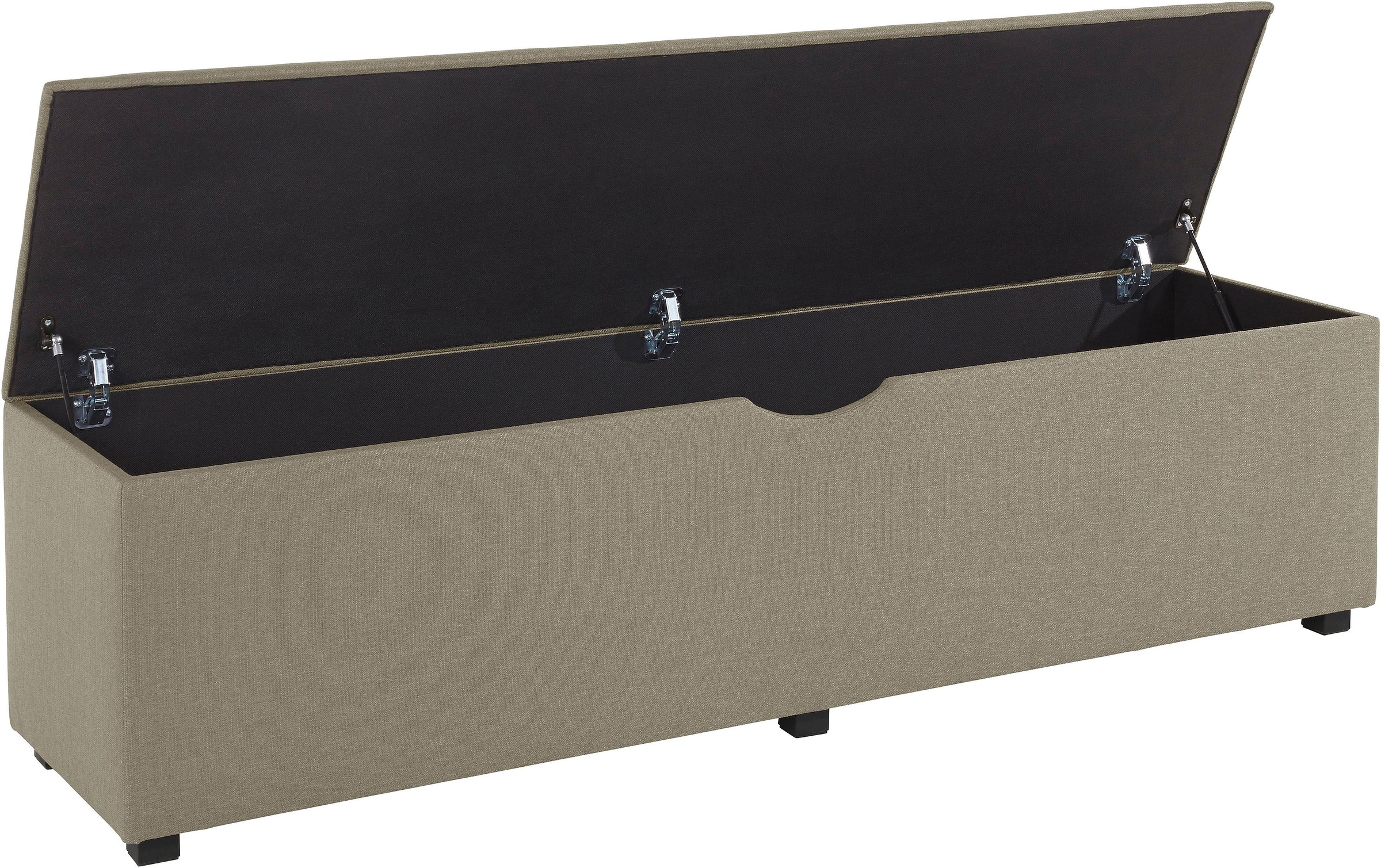 Places of Style Hockerbank »Knobbed«, Hockerbank mit Stauraum, Breite 120 cm und 160 cm