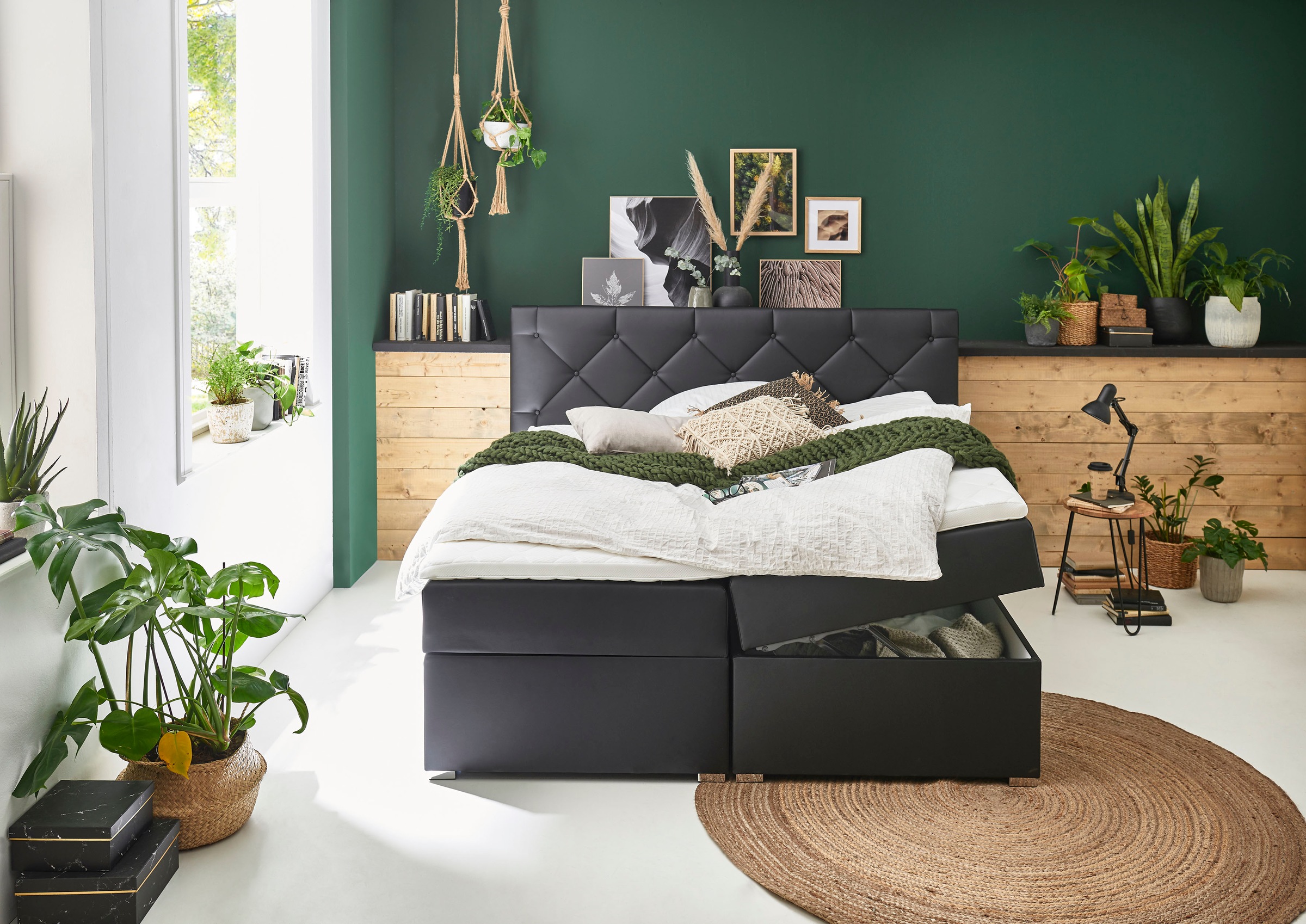 ATLANTIC home collection Boxbett »Meike«, mit XXL-Bettkasten und Topper