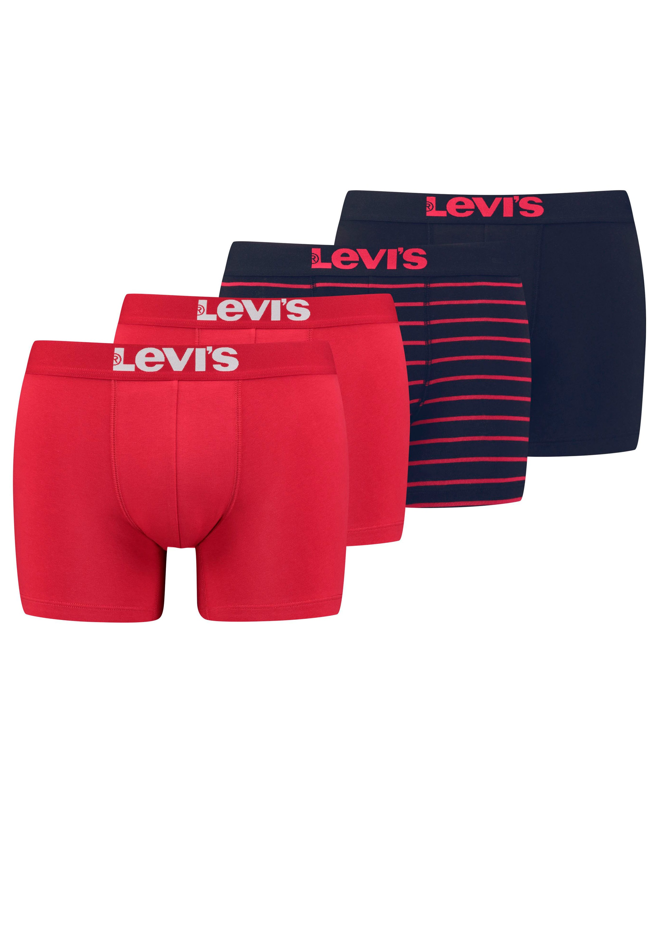 Levi's® Boxershorts Packung, 4er-Pack, mit breitem Logobund